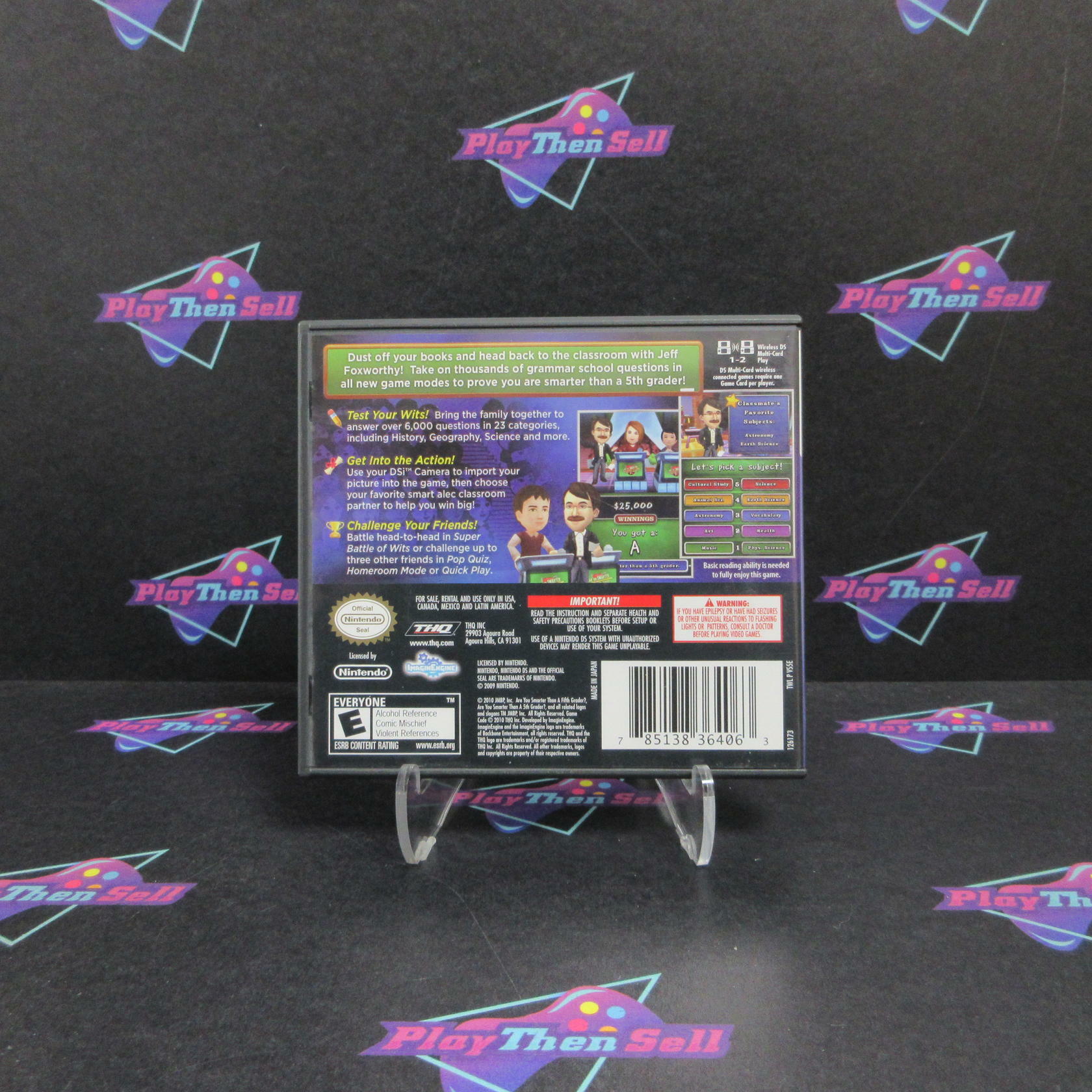Are You Smarter Than a 5th Grader Back to School Nintendo DS CIB - Excellent