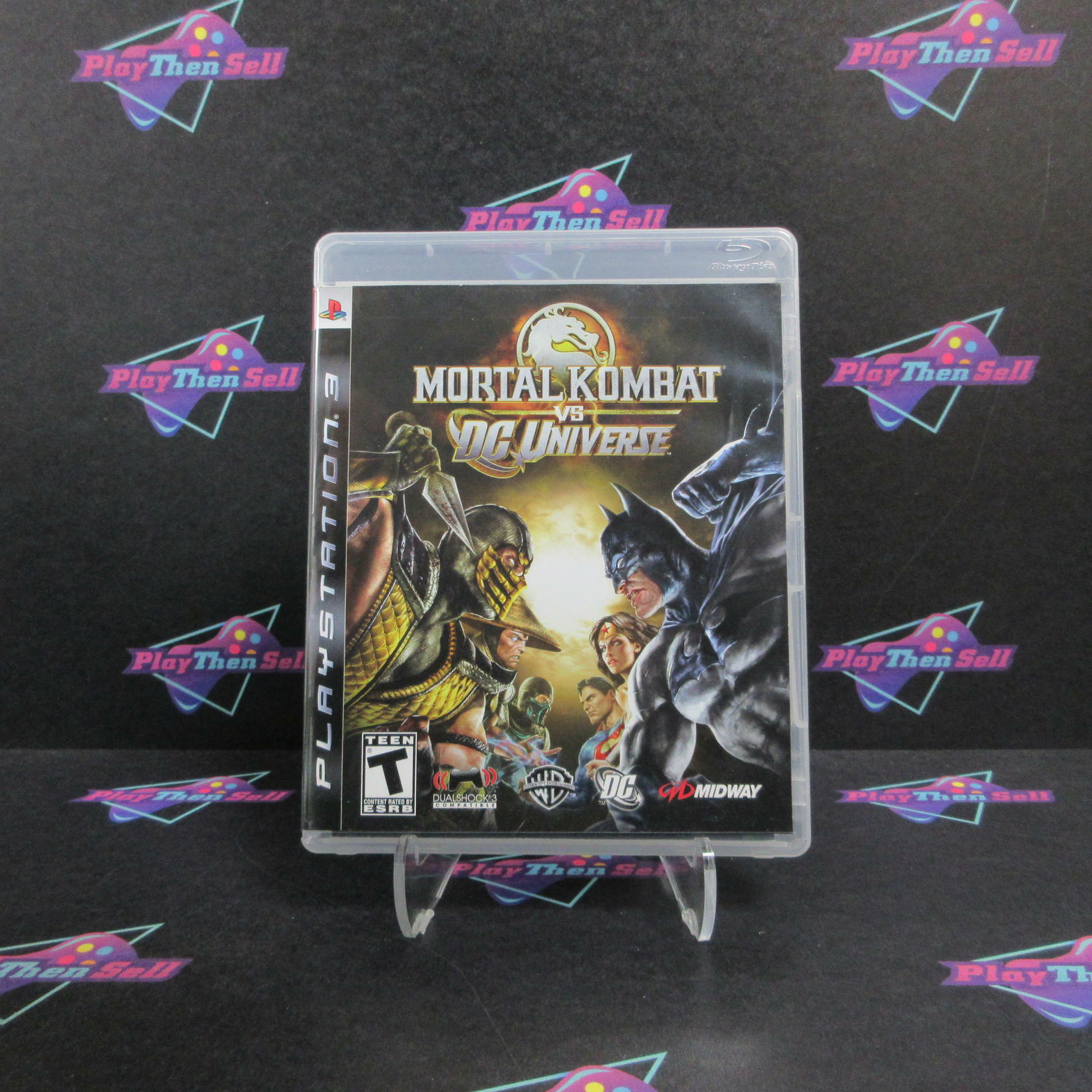Mortal Kombat vs DC Universe PS3 PlayStation 3 + Animation Cell CIB - Excellent