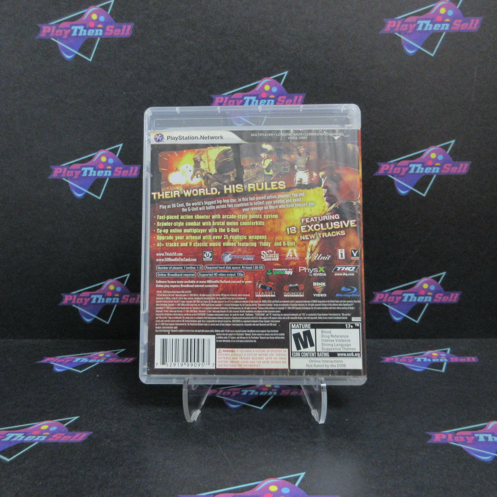 50 Cent Blood on the Sand PS3 PlayStation 3 AD/NM - Very Good