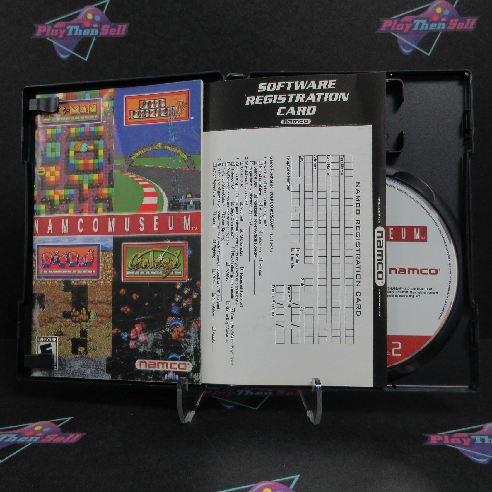 Namco Mueseum PS2 PlayStation 2 GH + Reg Card Complete - Excellent