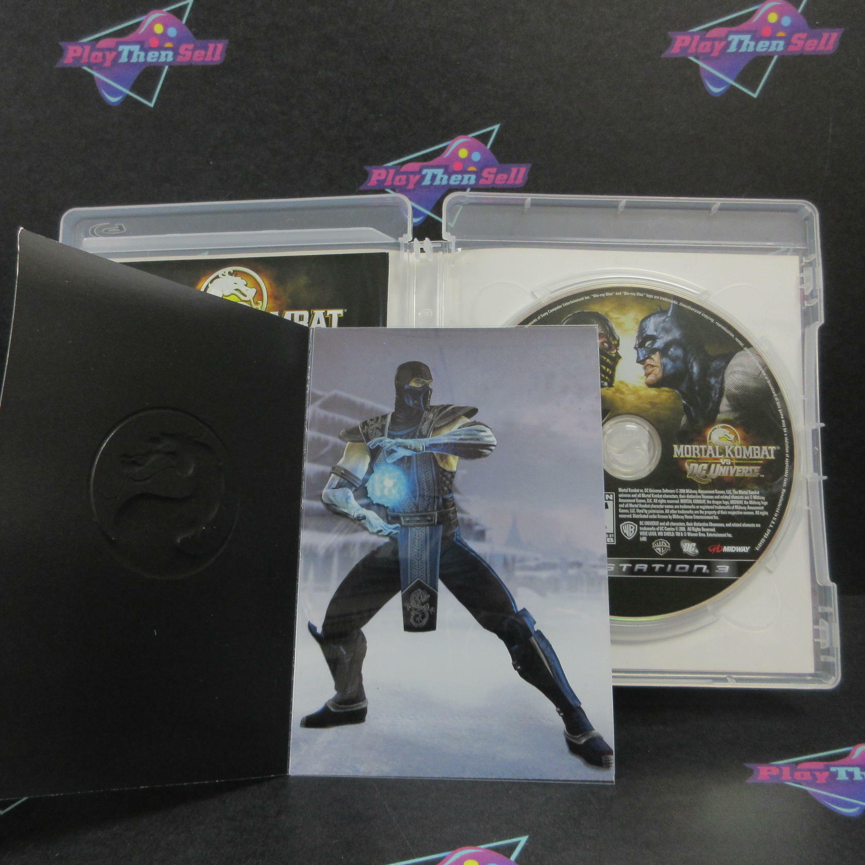 Mortal Kombat vs DC Universe PS3 PlayStation 3 + Animation Cell CIB - Excellent