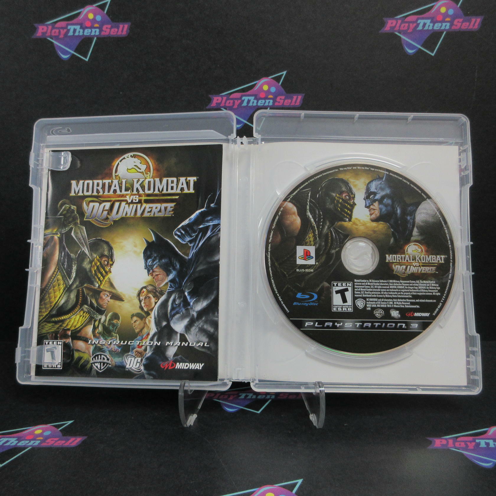 Mortal Kombat vs DC Universe PS3 PlayStation 3 + Animation Cell CIB - Excellent