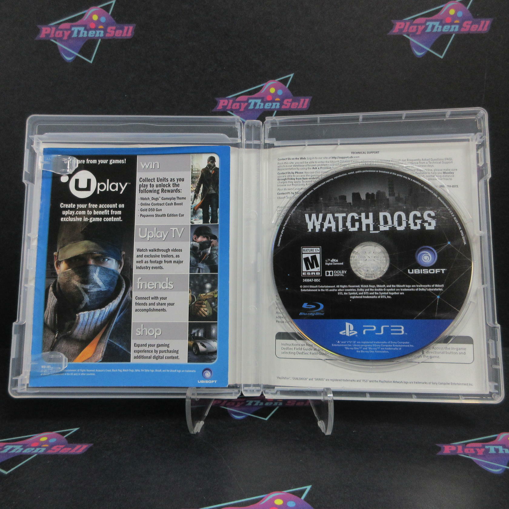 Watch Dogs Walmart Edition PS3 PlayStation 3 AD Complete CIB - Very Good