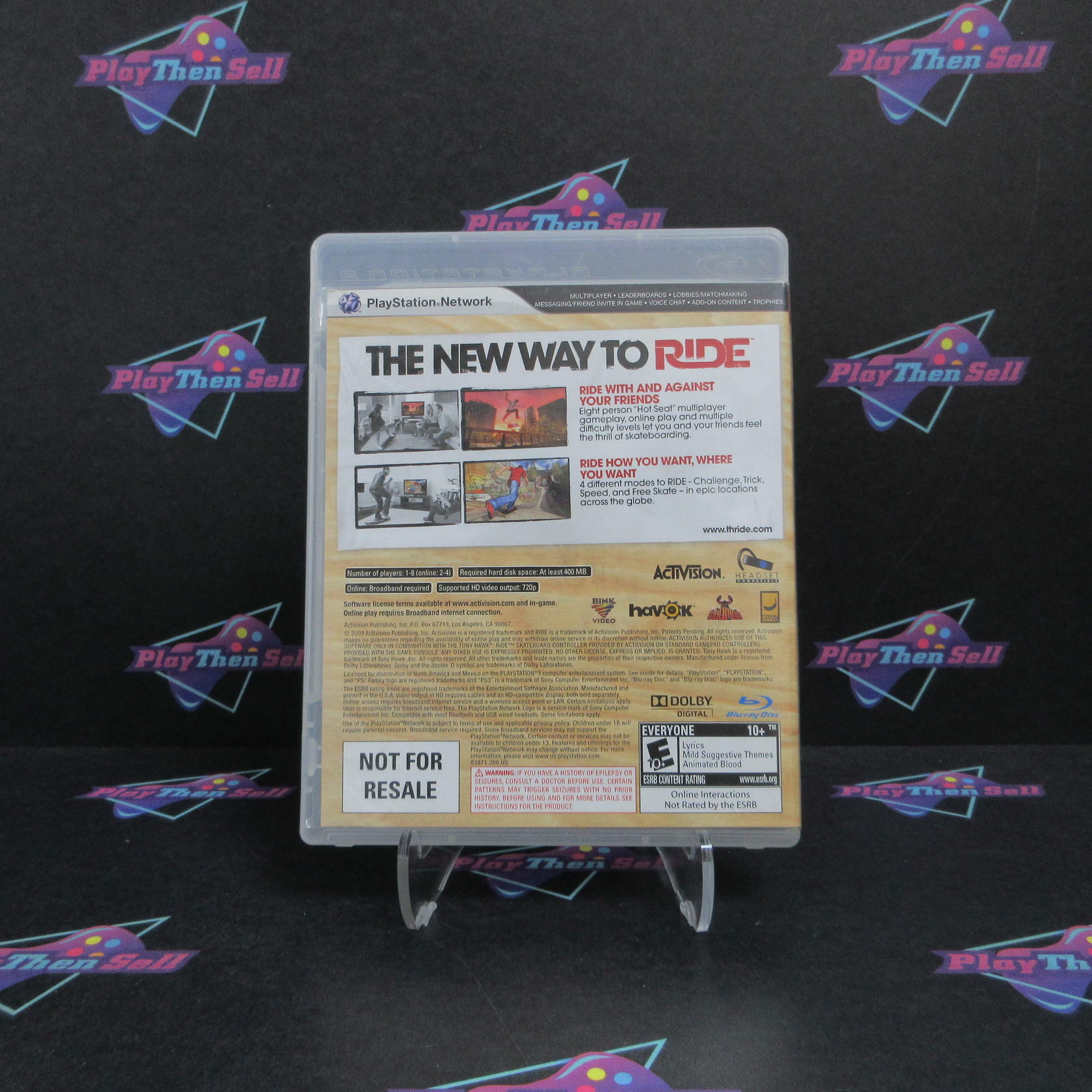 Tony Hawk Ride Software Only PS3 PlayStation 3 AD/NM - Very Good