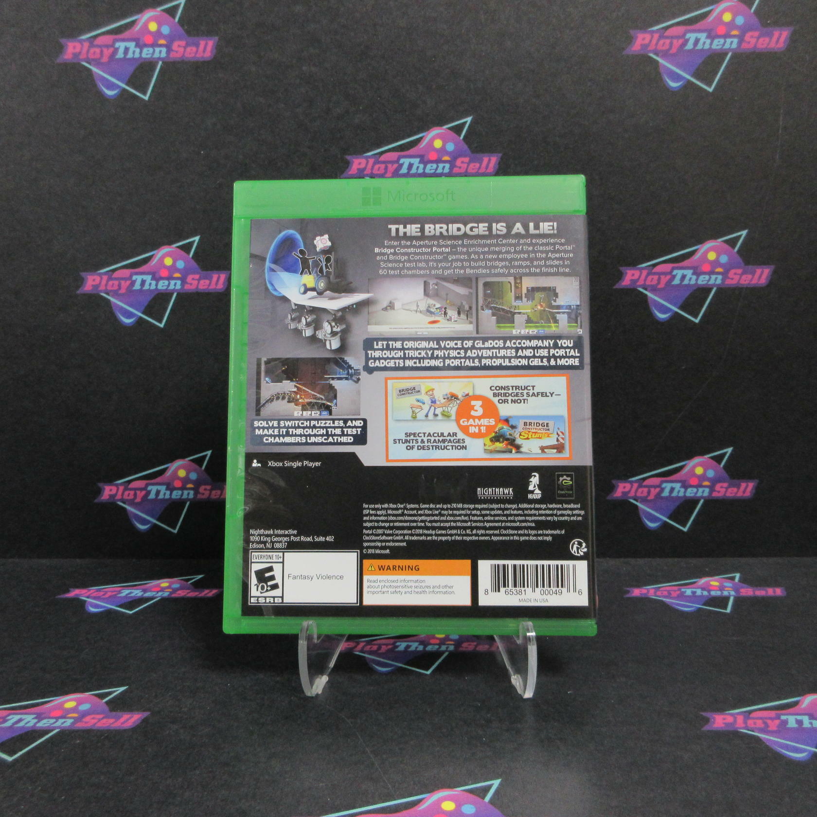 Bridge Constructor Portal Xbox One AD Complete CIB - Very Good