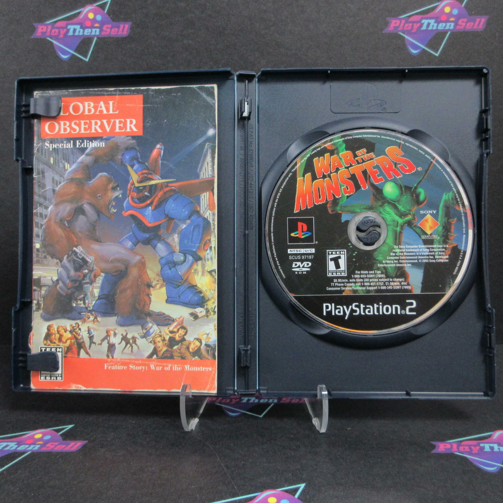 War of the Monsters PS2 PlayStation 2 + Poster Complete - Excellent
