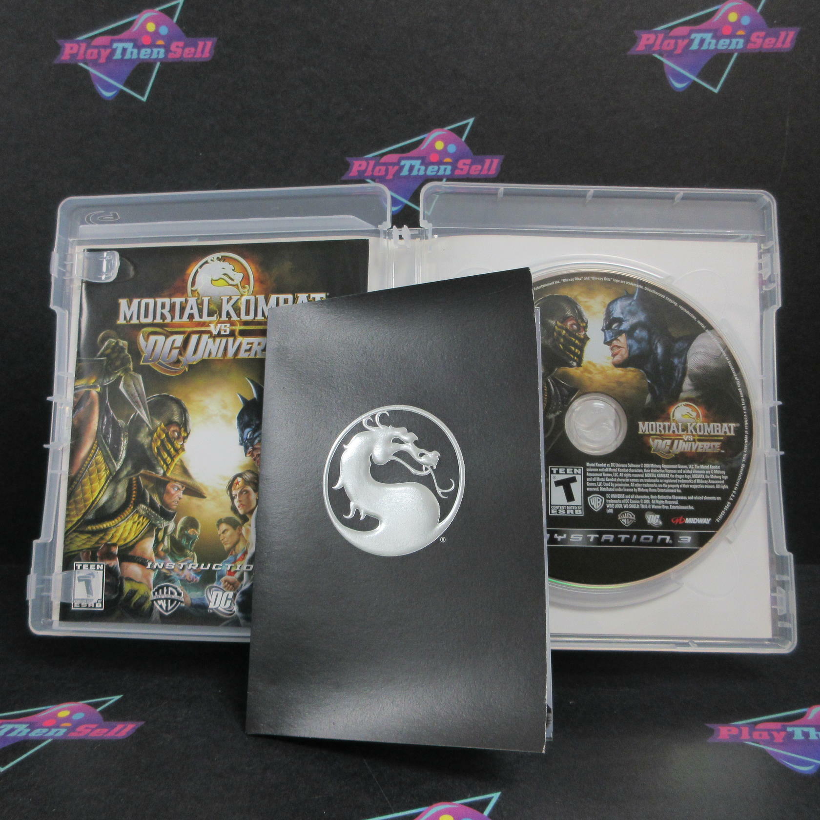 Mortal Kombat vs DC Universe PS3 PlayStation 3 + Animation Cell CIB - Excellent