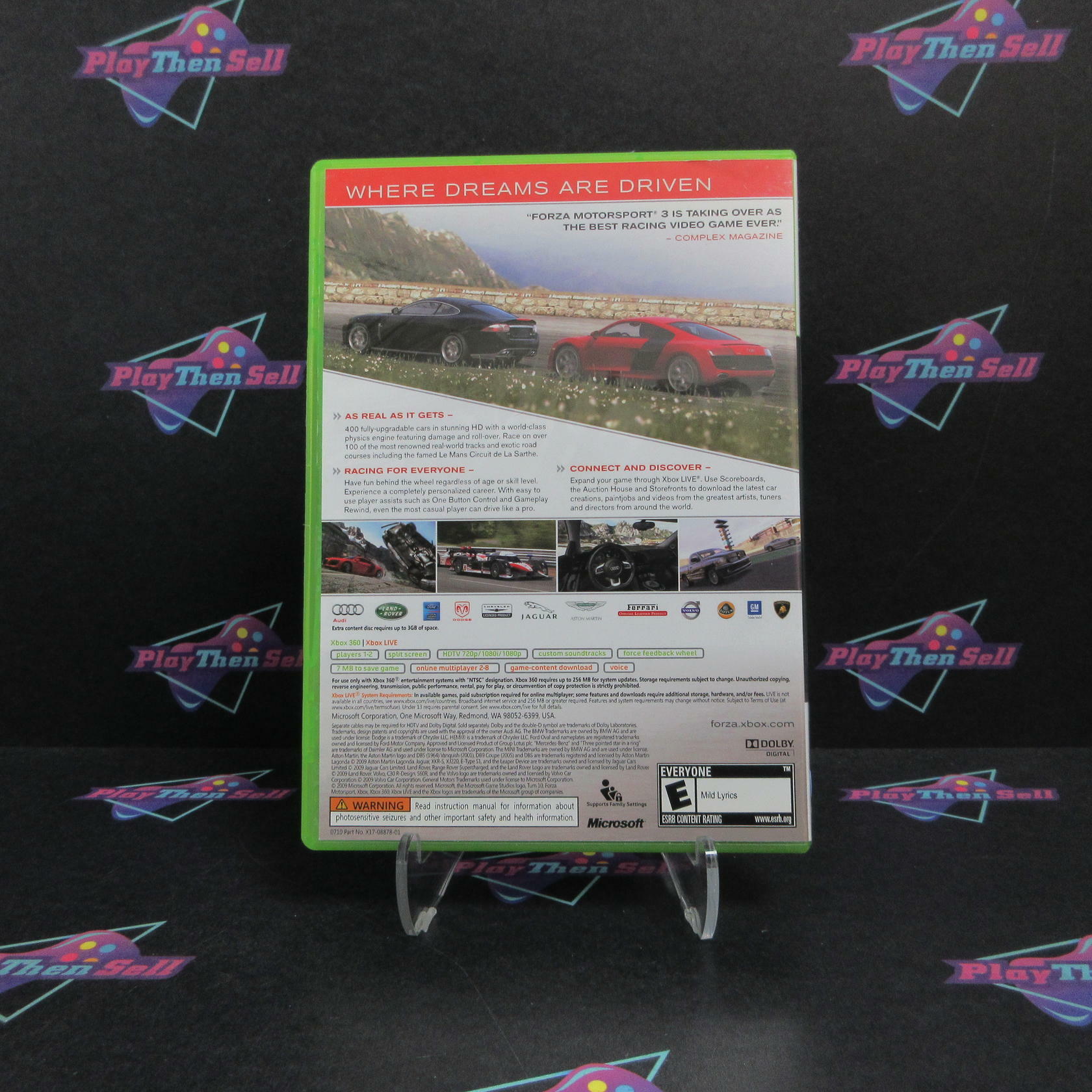 Forza Motorsport 3 Xbox 360 NFRS Complete - Excellent