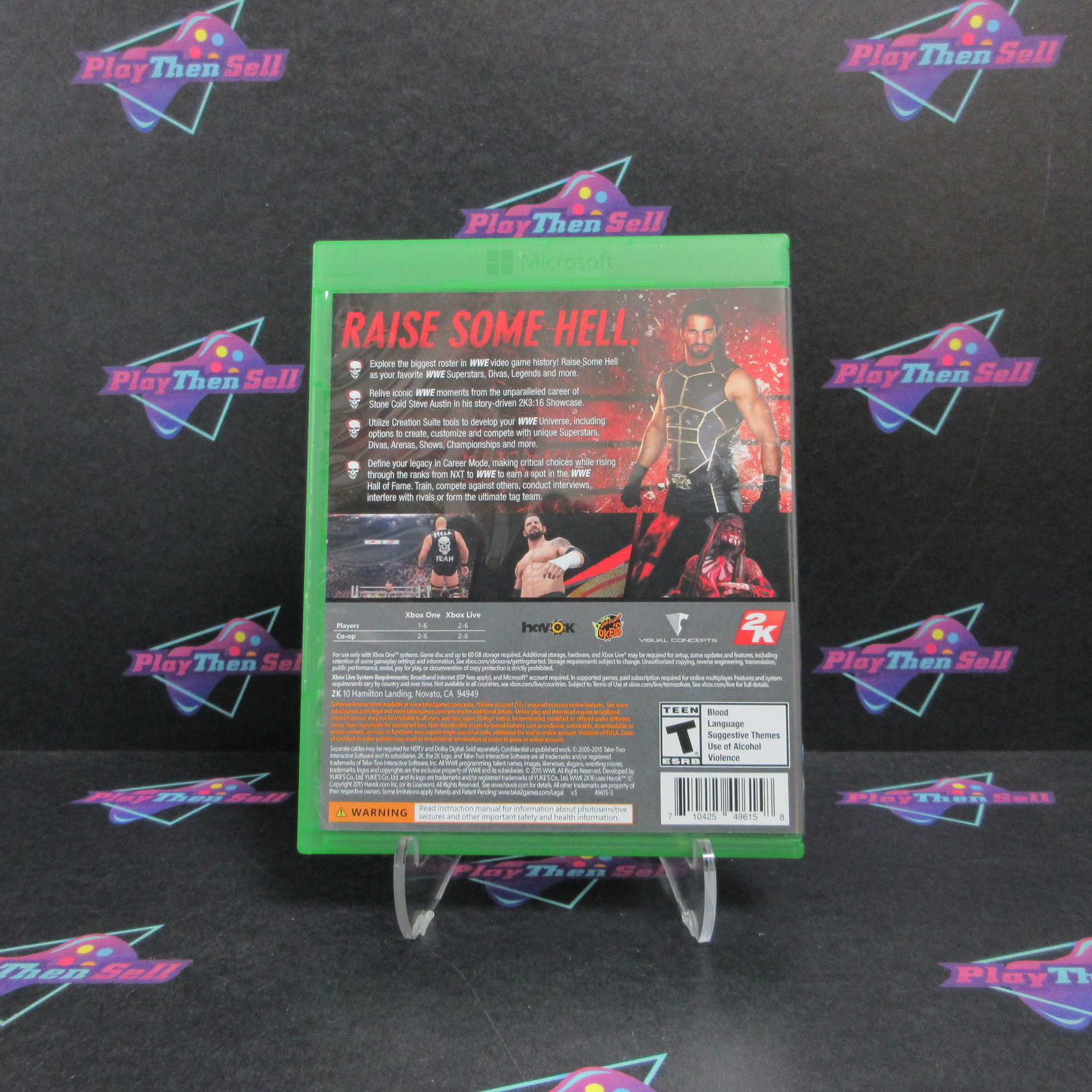 WWE 2K16 Xbox One + Trading Card Complete - Refurbished