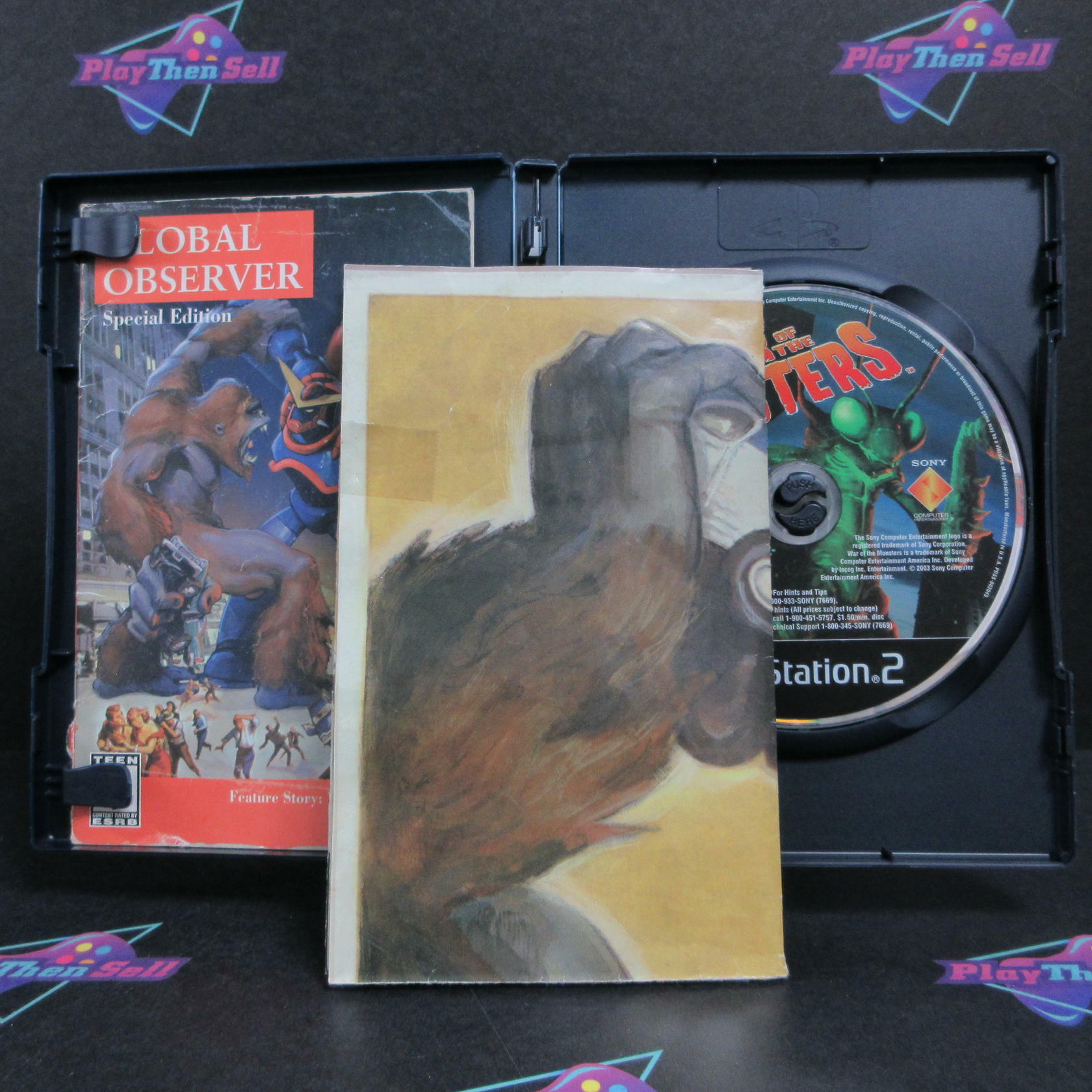 War of the Monsters PS2 PlayStation 2 + Poster Complete - Excellent