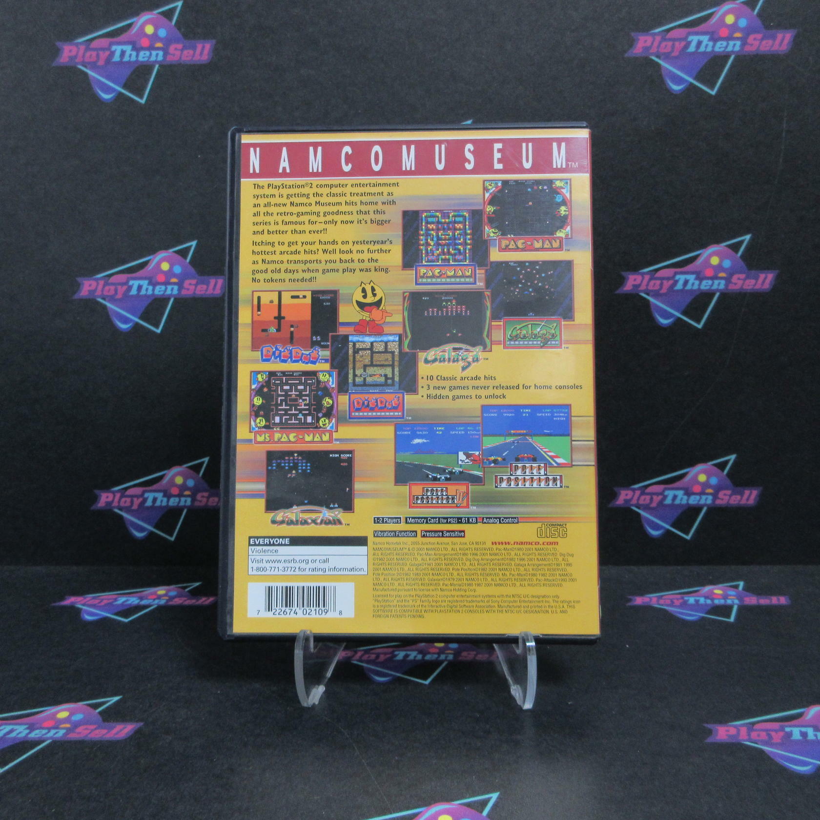 Namco Mueseum PS2 PlayStation 2 GH + Reg Card Complete - Excellent