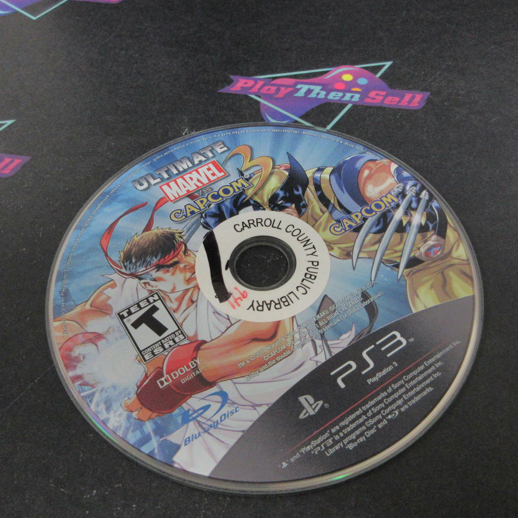 Ultimate Marvel Vs Capcom 3 PS3 PlayStation 3 AD/MD/DD Complete CIB - Very Good