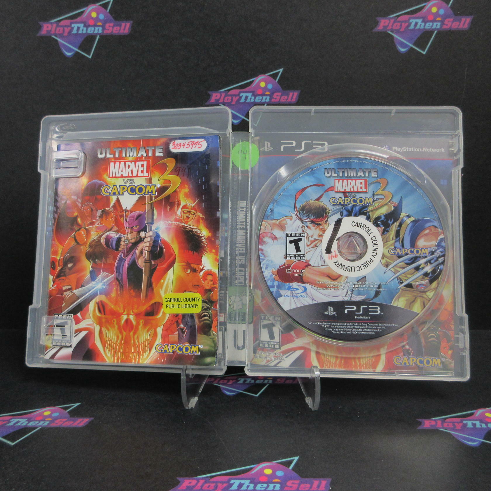 Ultimate Marvel Vs Capcom 3 PS3 PlayStation 3 AD/MD/DD Complete CIB - Very Good