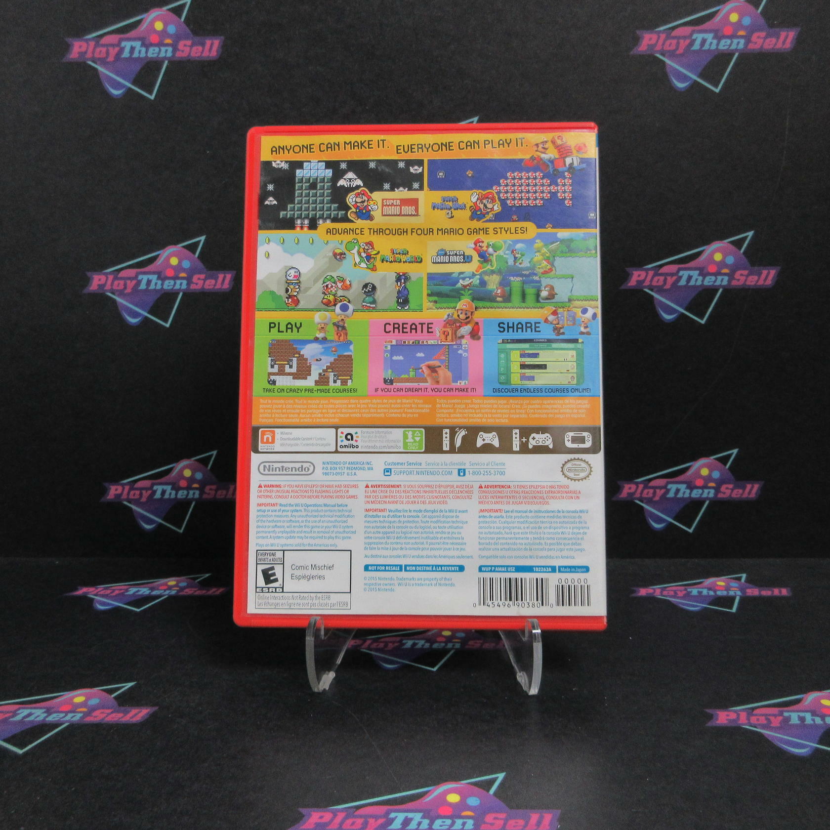 Super Mario Maker Nintendo Wii U AD Complete CIB - Very Good