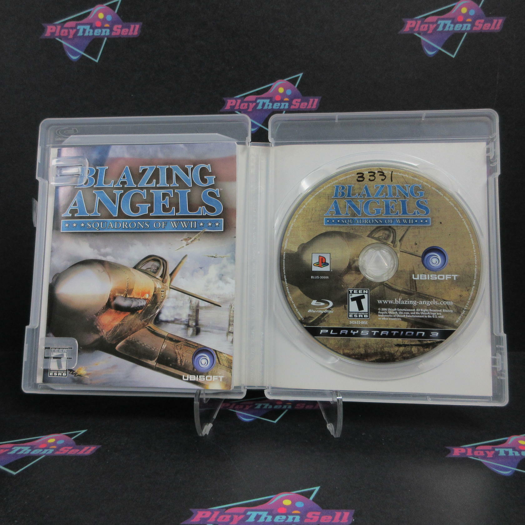 Blazing Angels Squadrons of WWII PS3 PlayStation 3 AD/DD Complete CIB - Very Good