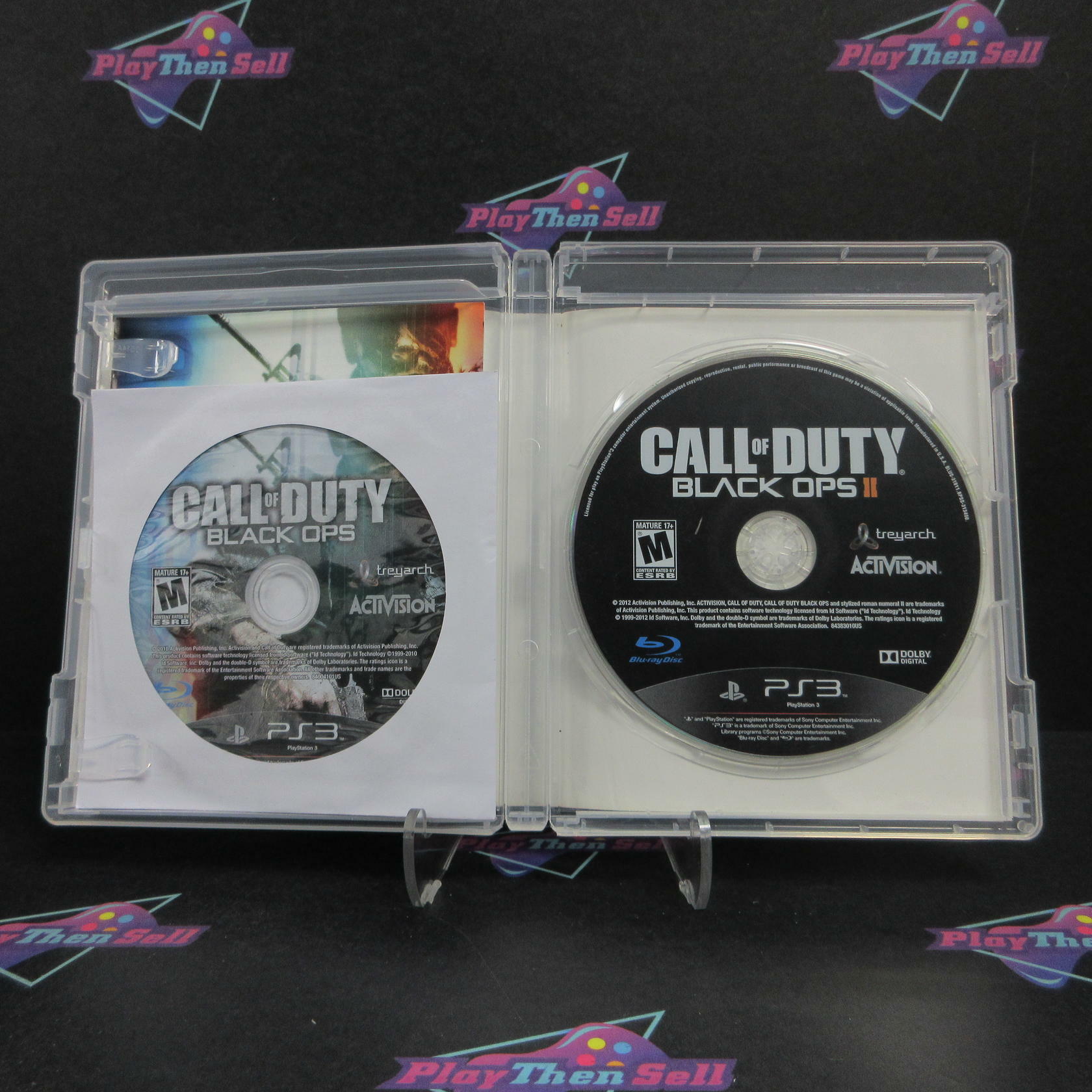 Call of Duty Black Ops 1 & 2 Combo Pack PS3 PlayStation 3 AD Complete CIB - Very Good