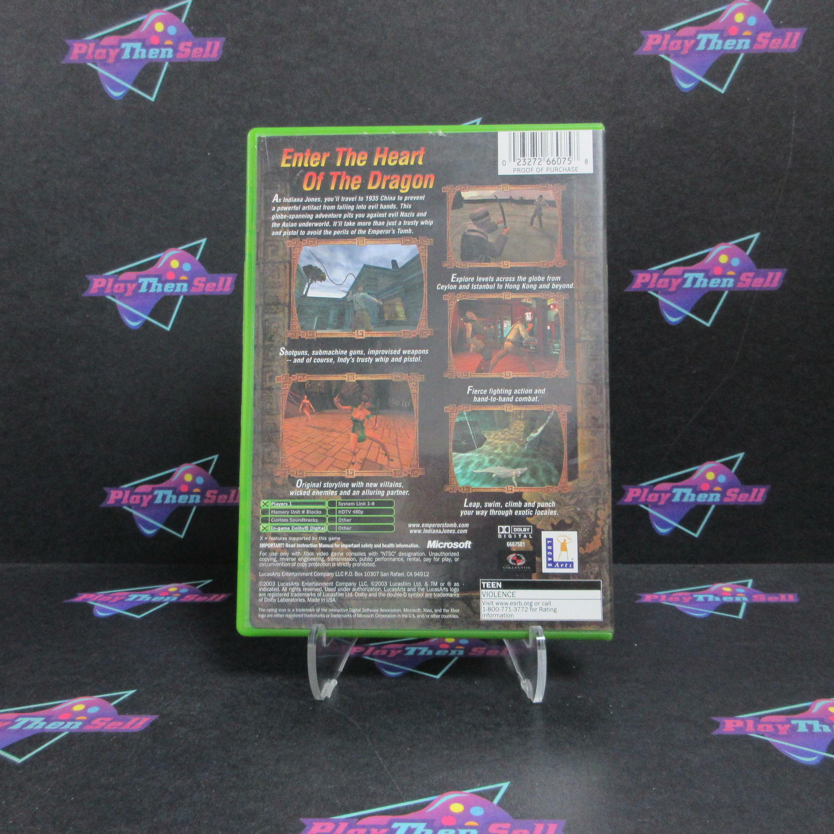 Indiana Jones and the Emperor's Tomb Xbox AD Complete CIB - Very Good