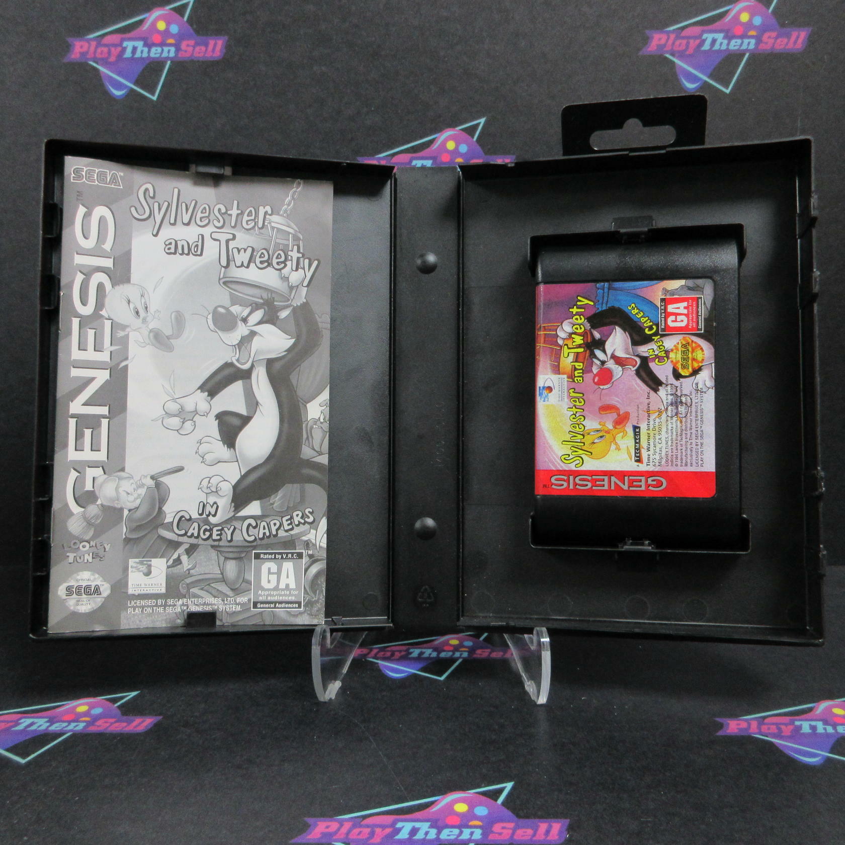 Sylvester & Tweety In Cagey Capers Sega Genesis + Poster Complete - Refurbished