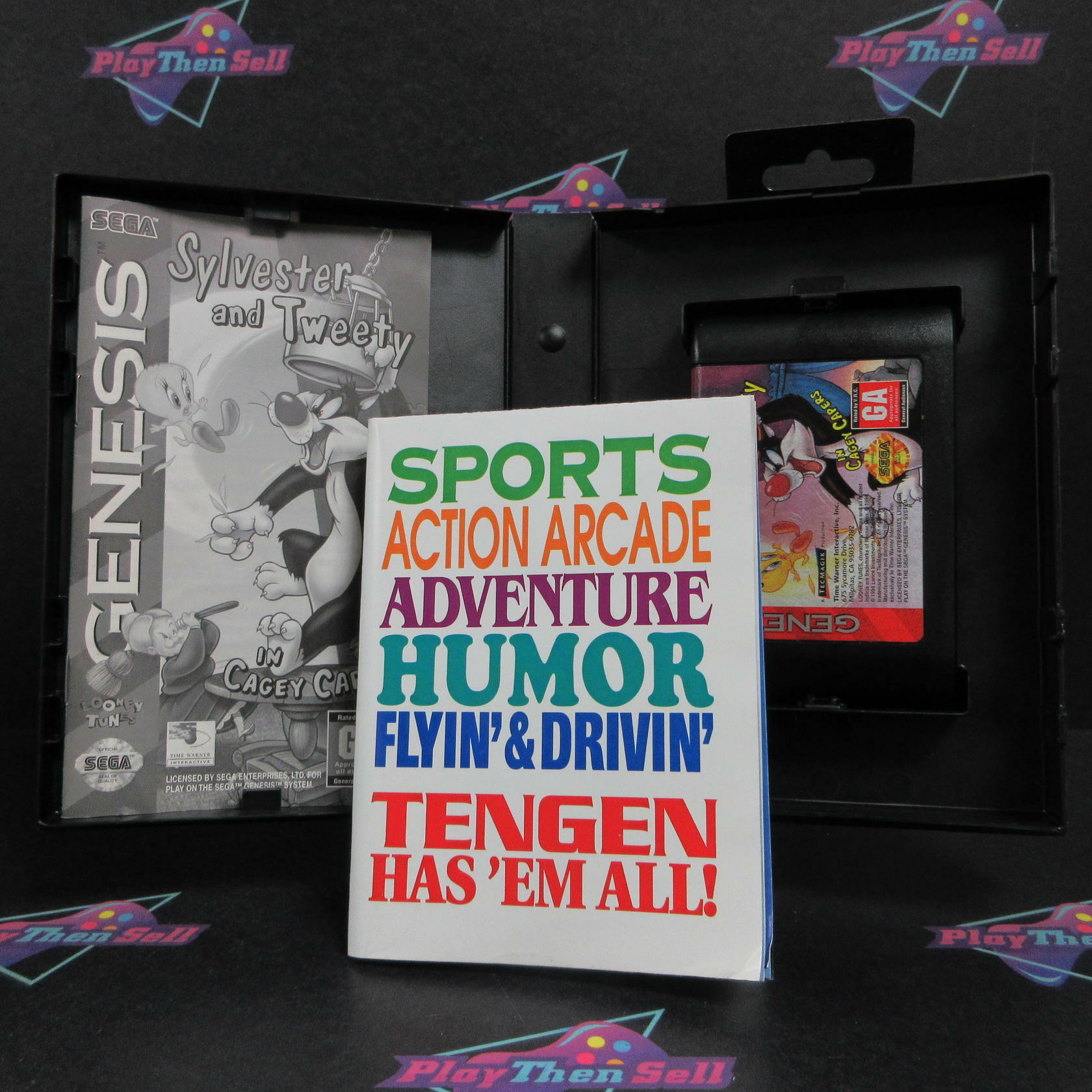 Sylvester & Tweety In Cagey Capers Sega Genesis + Poster Complete - Refurbished