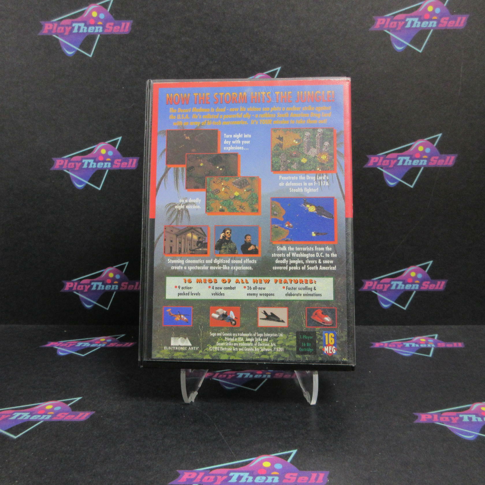 Jungle Strike Sega Genesis + Reg Card / Poster Complete - Refurbished