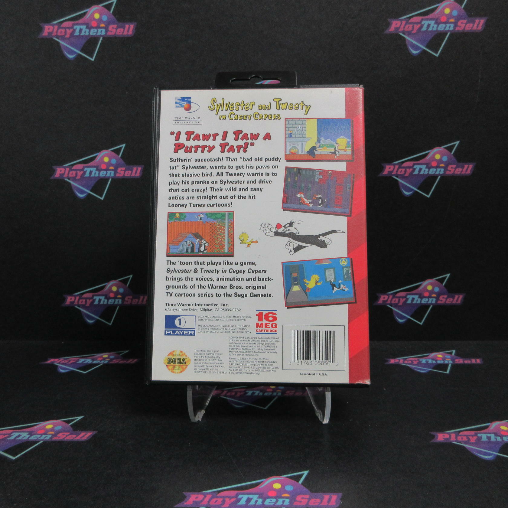 Sylvester & Tweety In Cagey Capers Sega Genesis + Poster Complete - Refurbished