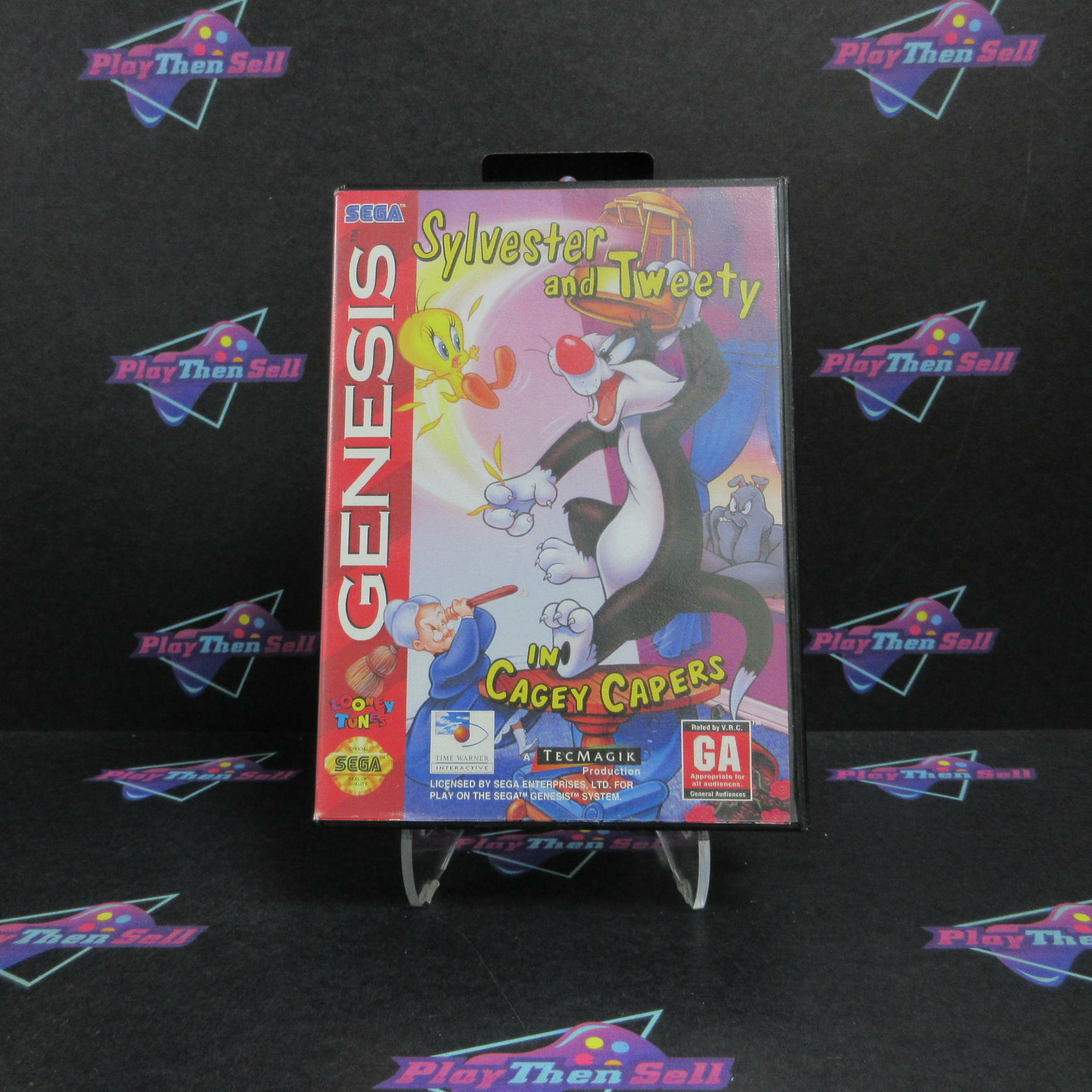 Sylvester & Tweety In Cagey Capers Sega Genesis + Poster Complete - Refurbished