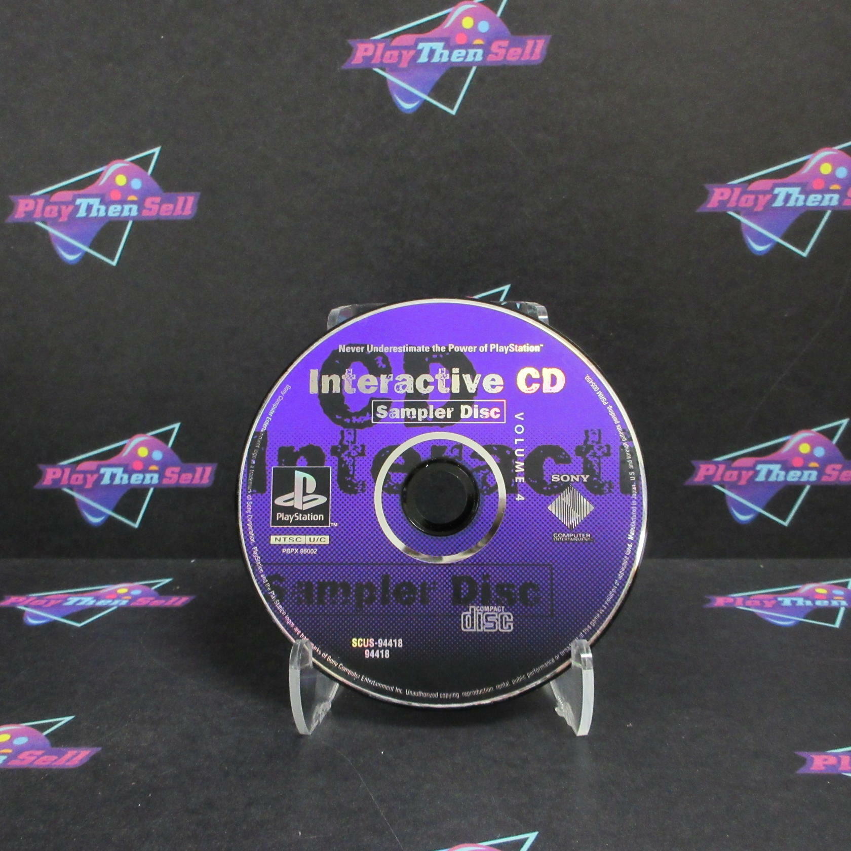 Interactive CD Volume 4 Sampler Pack Demo Disc PS1 PlayStation 1 - Like New