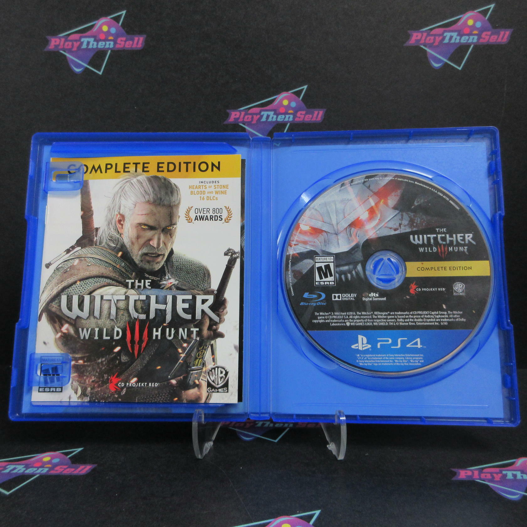 Witcher 3 Wild Hunt Complete Edition PS4 PlayStation 4 AD Complete CIB - Very Good