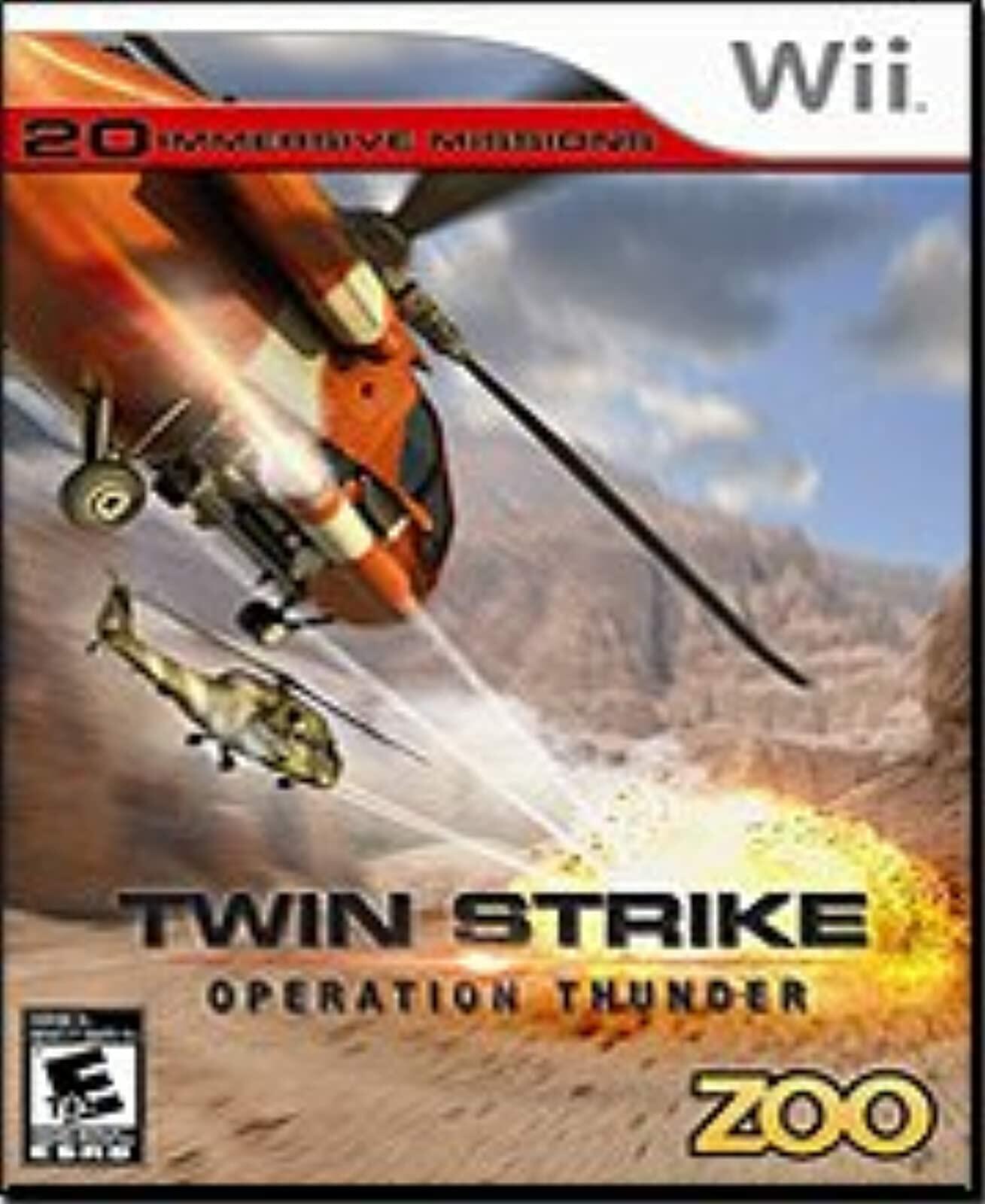 Twin Strike Operation Thunder Nintendo Wii AD Complete CIB - Very Good
