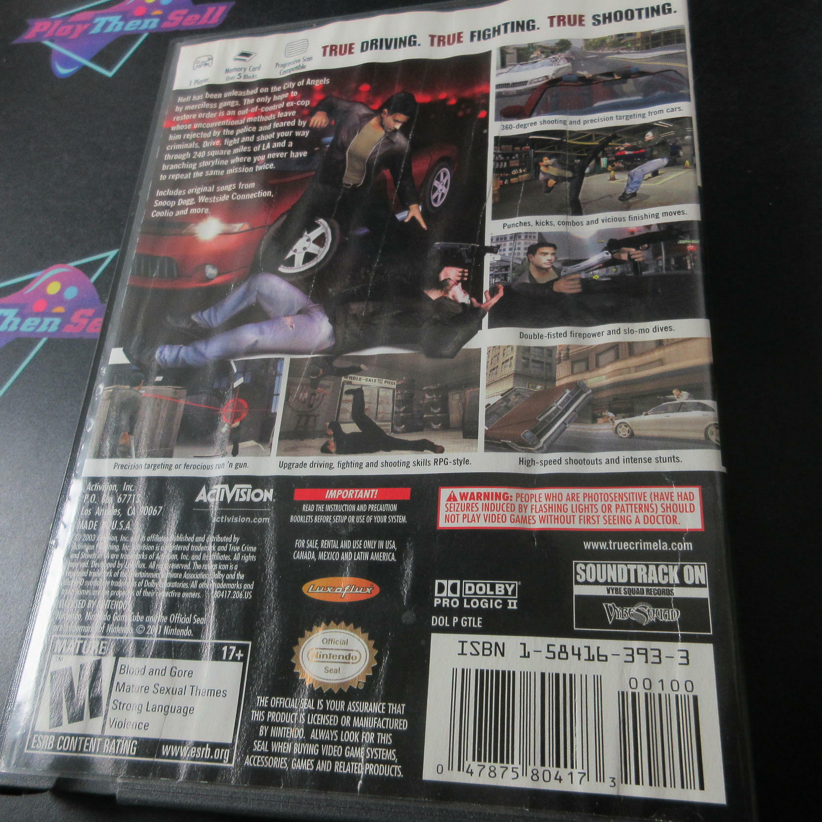 True Crime Streets of LA Nintendo GameCube AD Complete CIB - Very Good