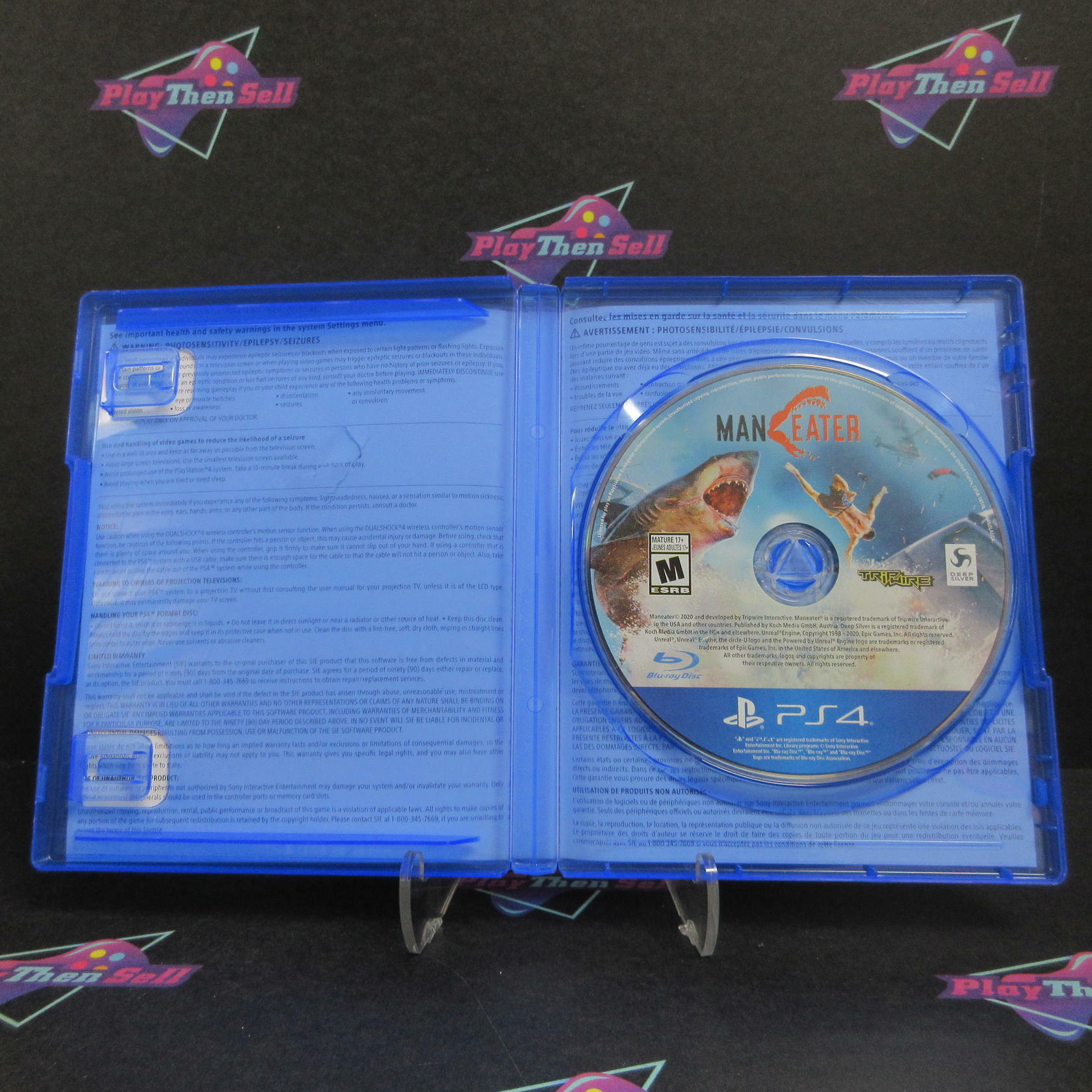 Maneater PS4 PlayStation 4 AD Complete CIB - Very Good