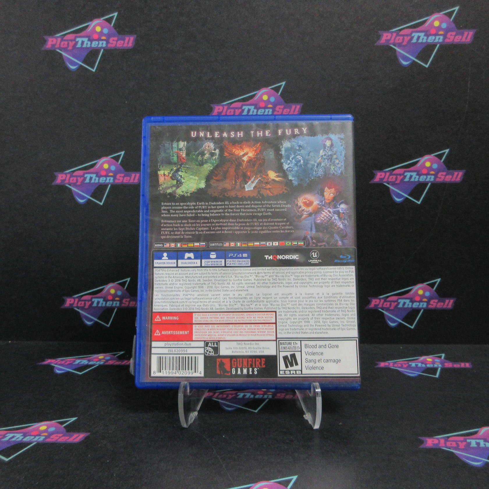 Darksiders III 3 PS4 PlayStation 4 AD Complete CIB - Very Good