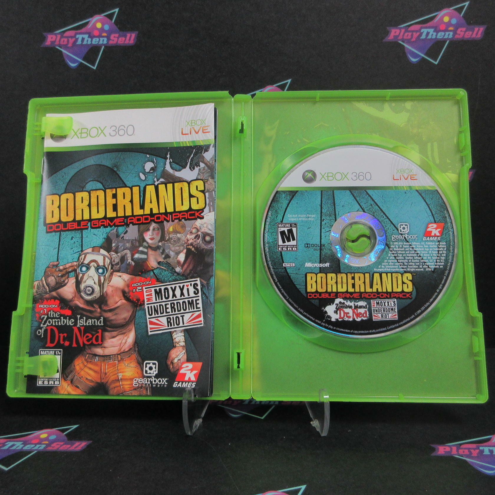 Borderlands Double Game Add-On Pack Xbox 360 AD Complete CIB - Very Good