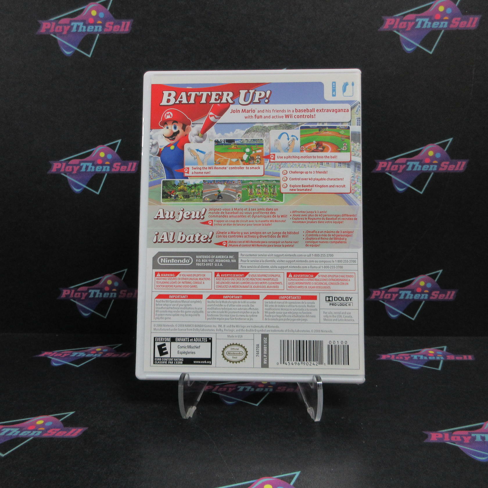 Mario Super Sluggers Nintendo Selects Nintendo Wii  Complete - Refurbished