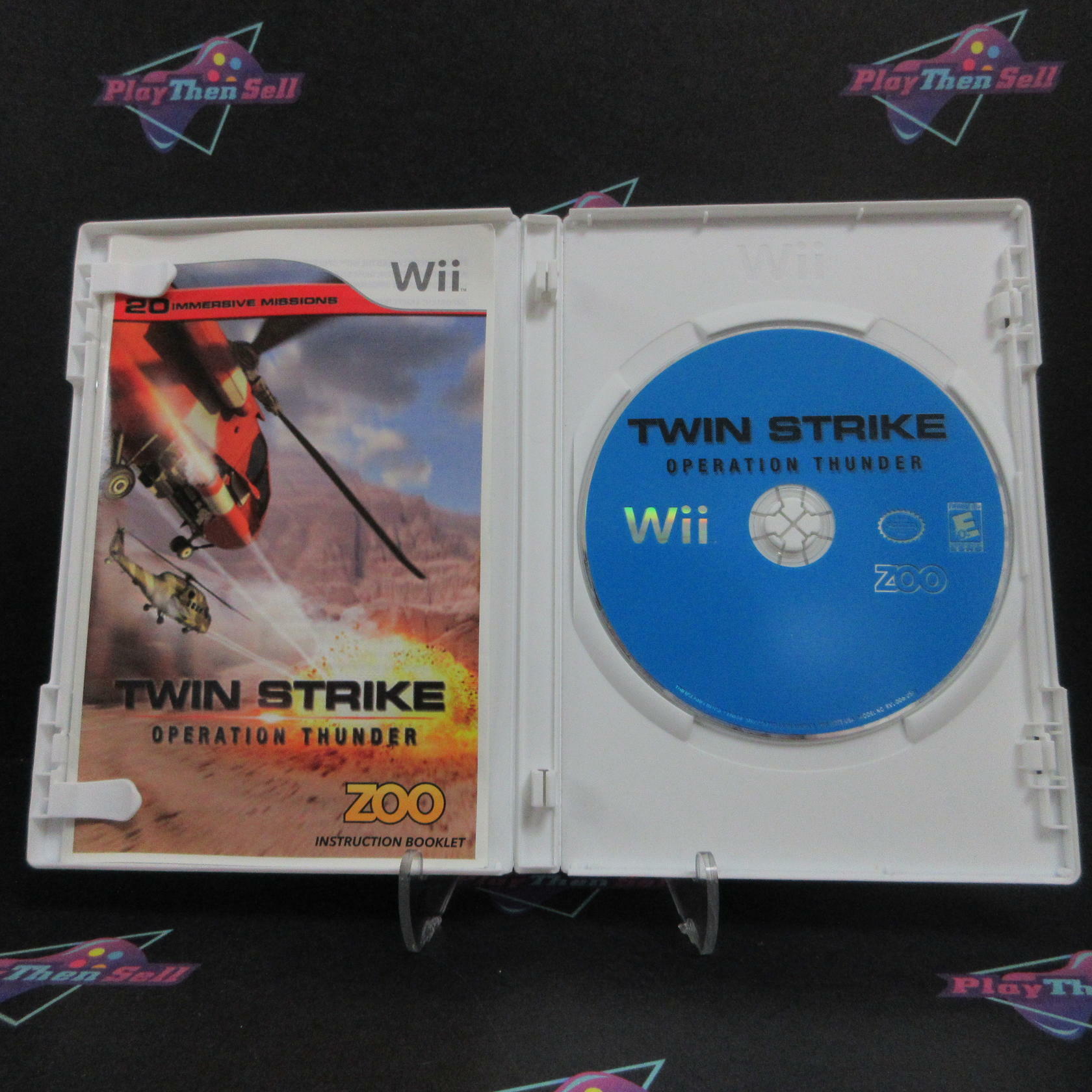 Twin Strike Operation Thunder Nintendo Wii AD Complete CIB - Very Good
