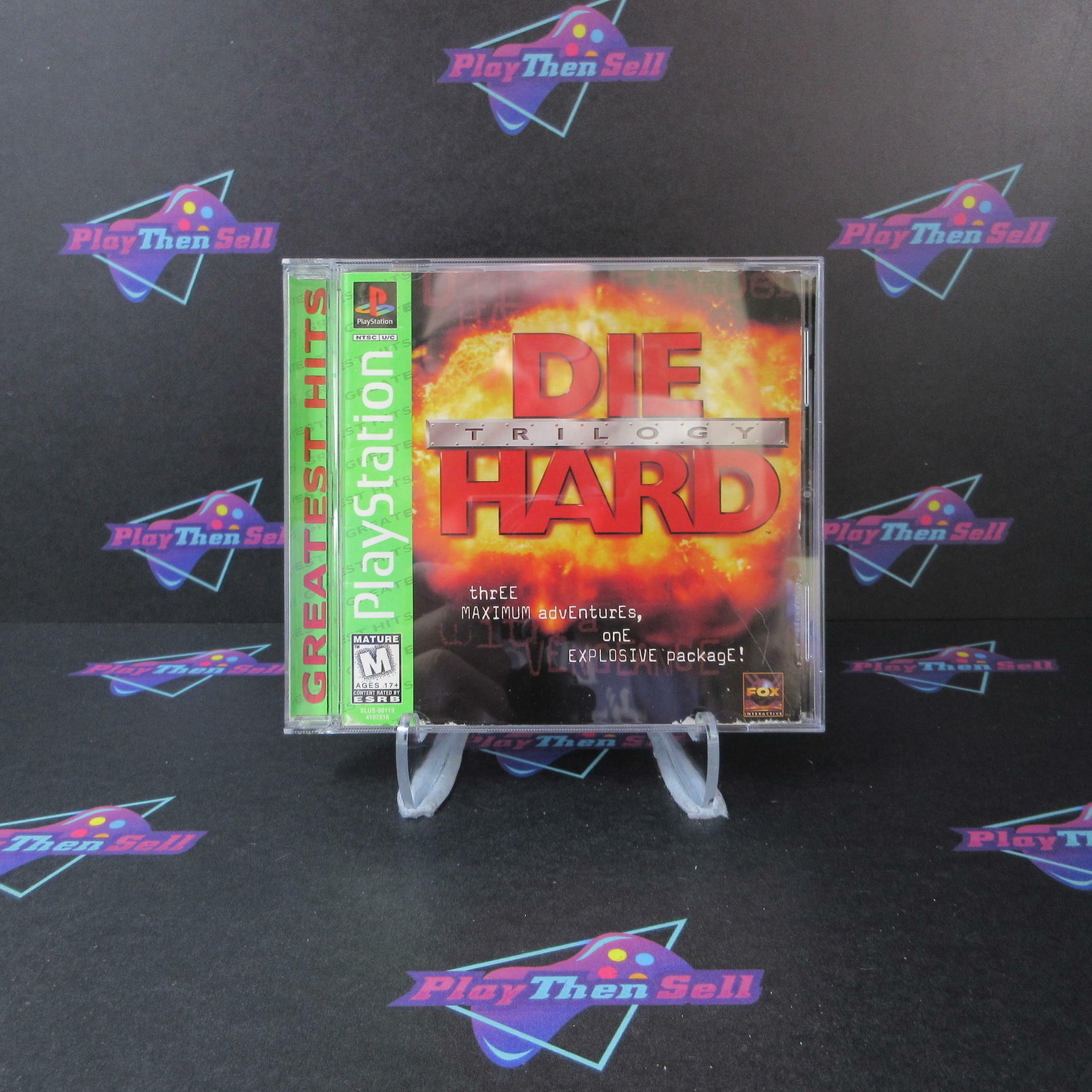 Die Hard Trilogy GH PS1 PlayStation 1 MD + Reg Card Complete CIB - Very Good