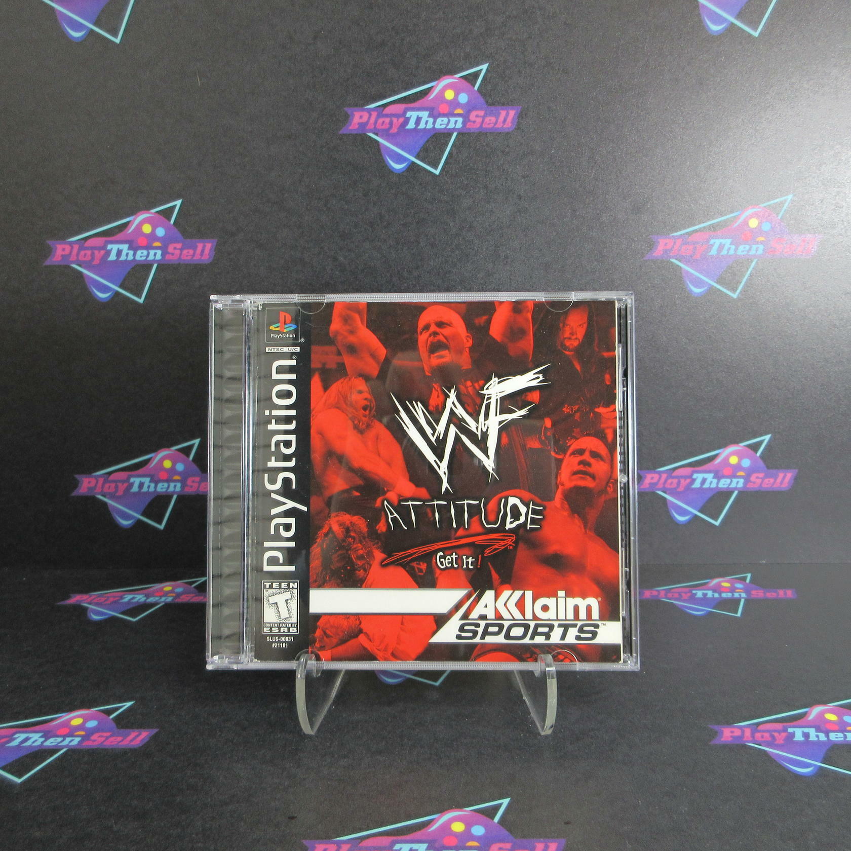 WWF Attitude PS1 PlayStation 1 MD Complete CIB - Very Good