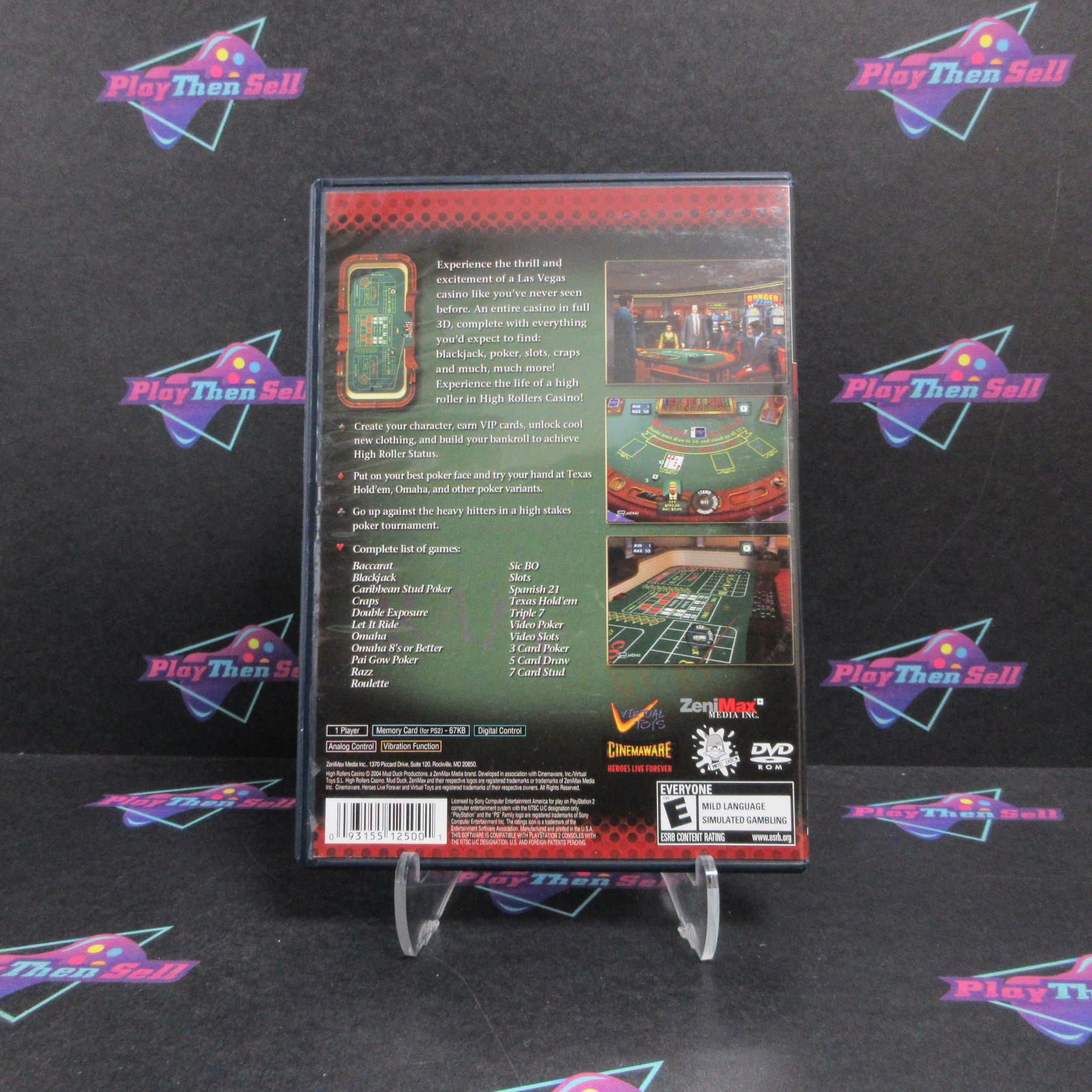 High Rollers Casino PS2 PlayStation 2 + Reg Card Complete - Excellent