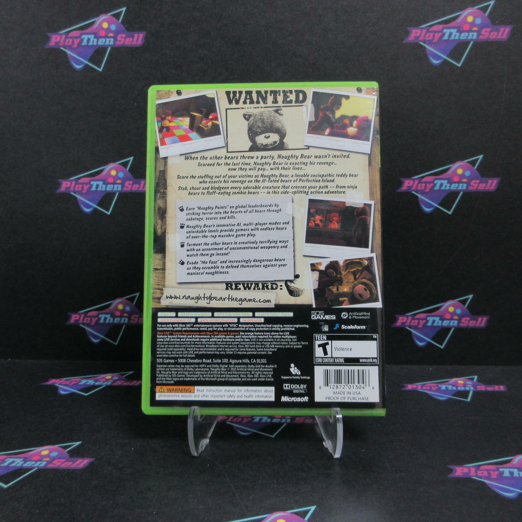 Naughty Bear Xbox 360 Complete - Excellent