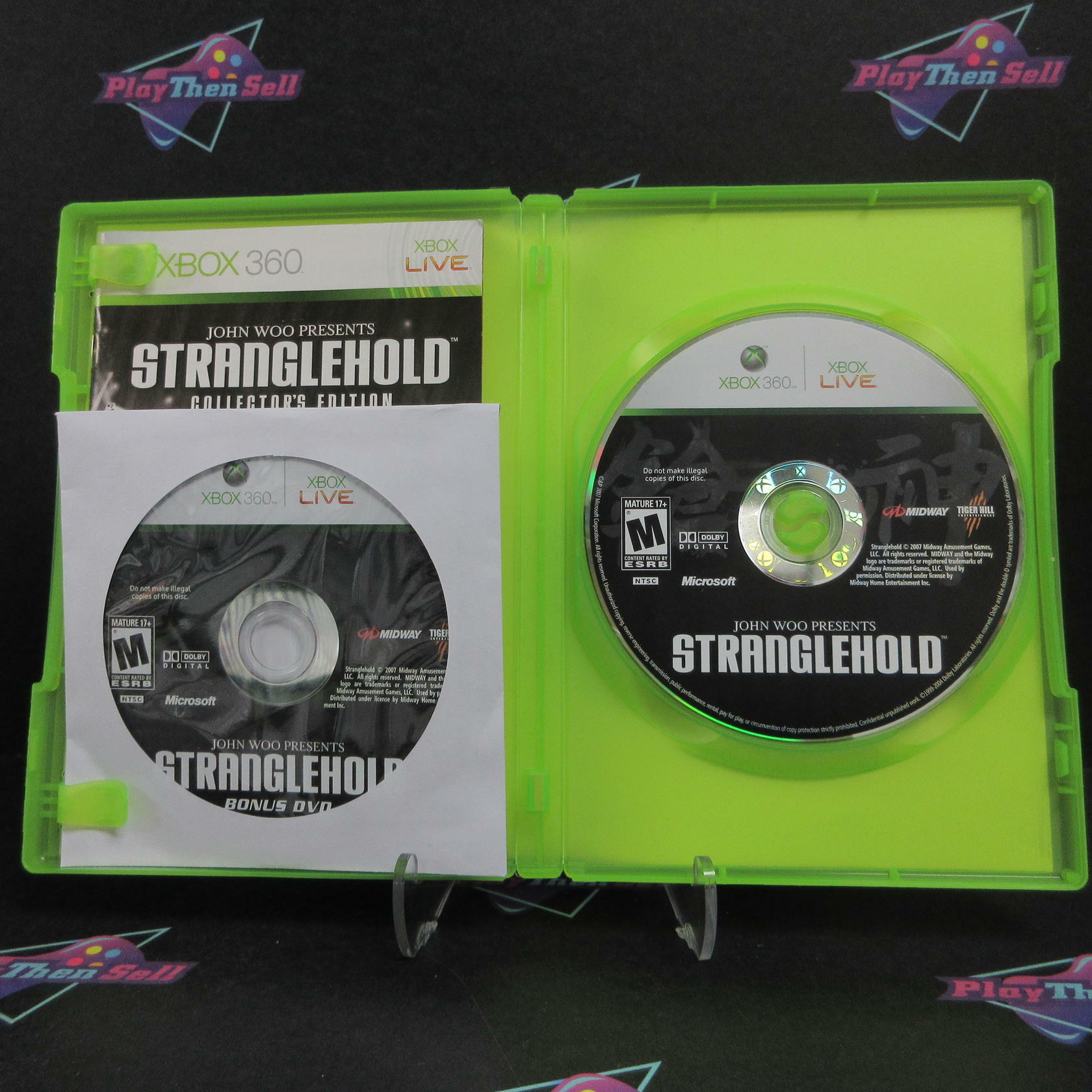 Stranglehold Collector's Edition Xbox 360 + Bonus DVD Complete - Refurbished