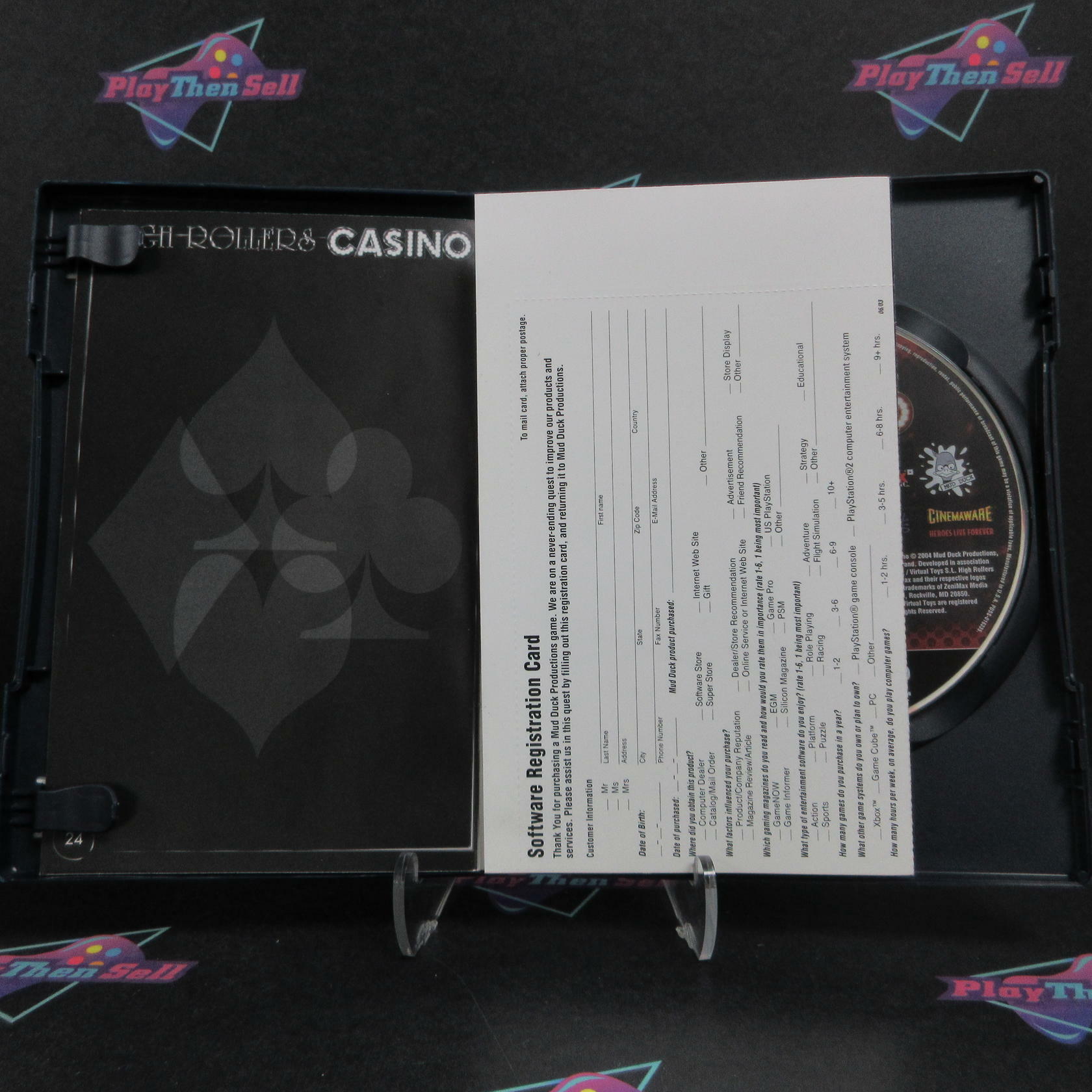 High Rollers Casino PS2 PlayStation 2 + Reg Card Complete - Excellent