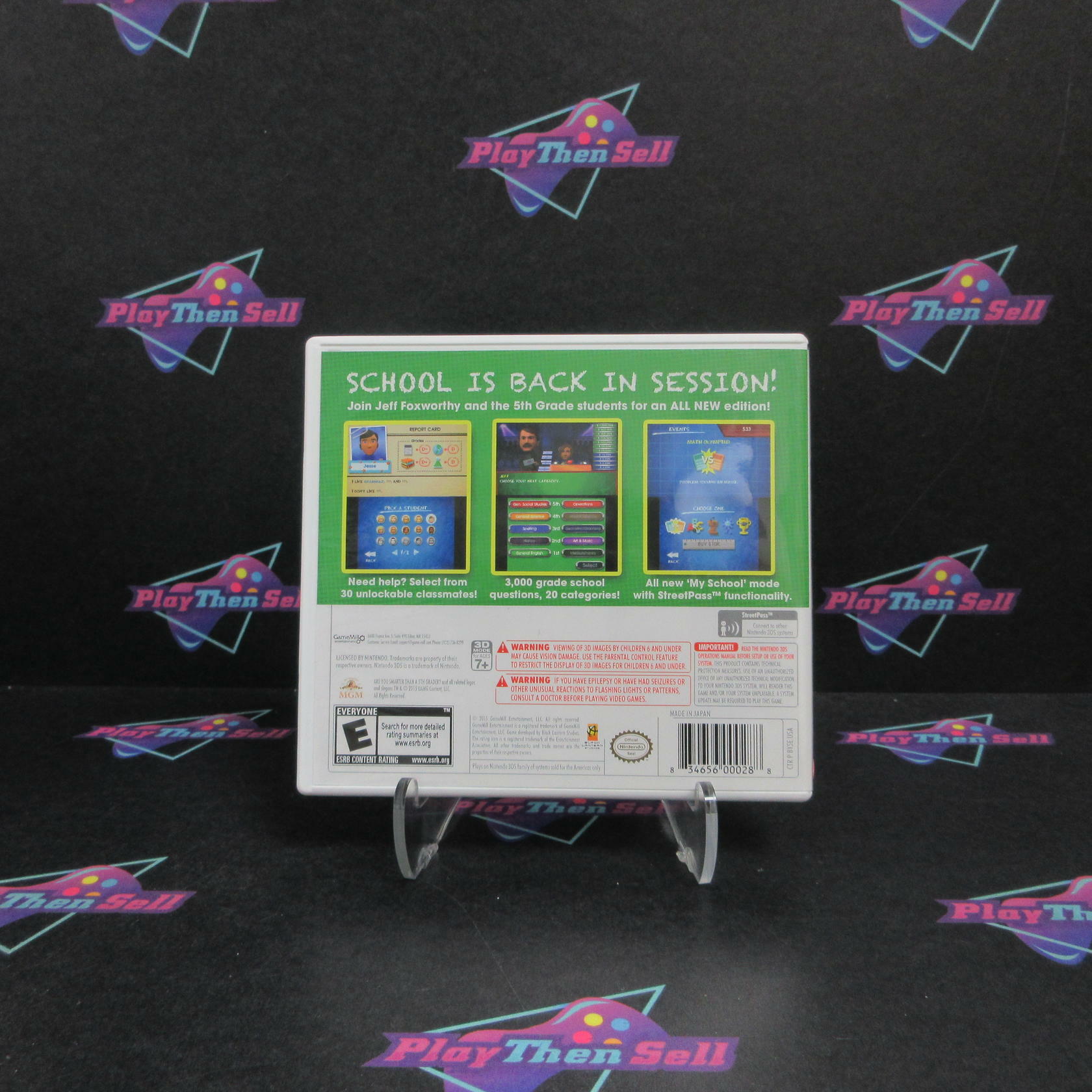 Are You Smarter Than a 5th Grader Nintendo 3DS AD Complete CIB - Very Good