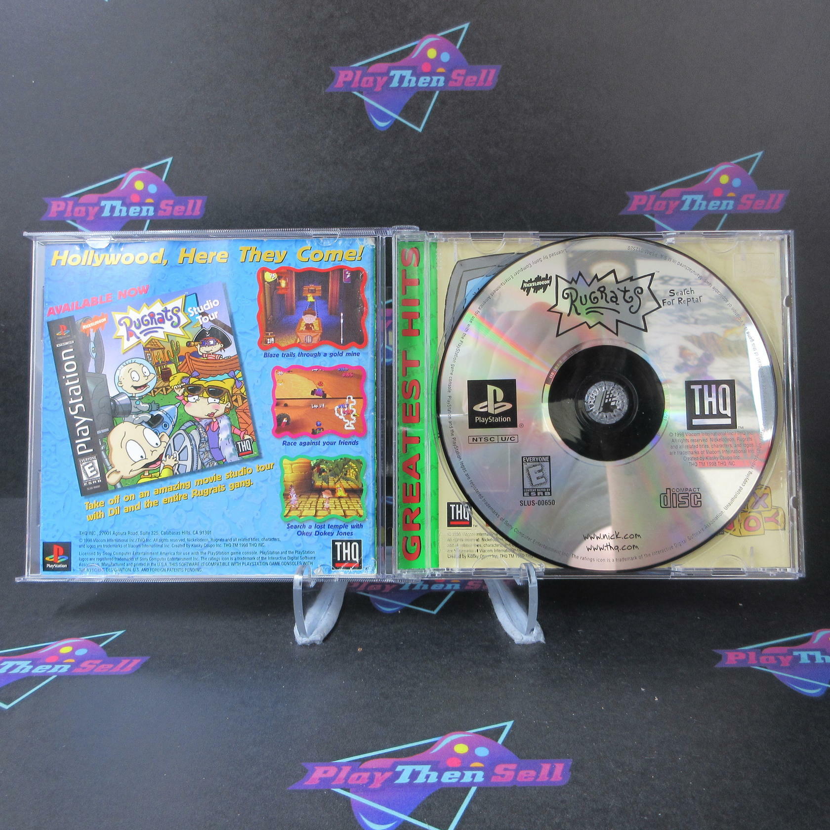 Rugrats Search for Reptar GH PS1 Playstation 1 MD + Reg Card Complete CIB - Very Good