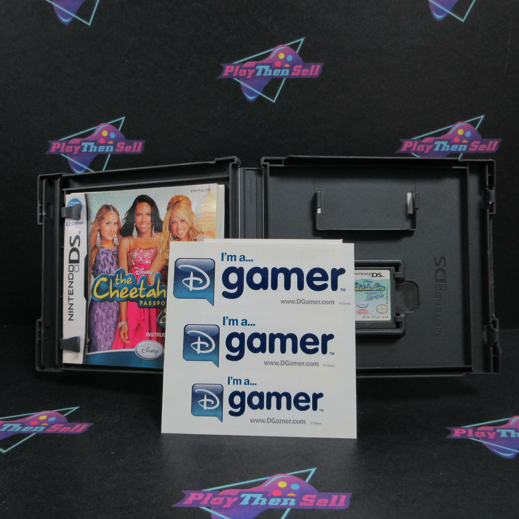 The Cheetah Girls Passport to Stardom Nintendo DS AD + Stickers / Reg Card CIB - Very Good