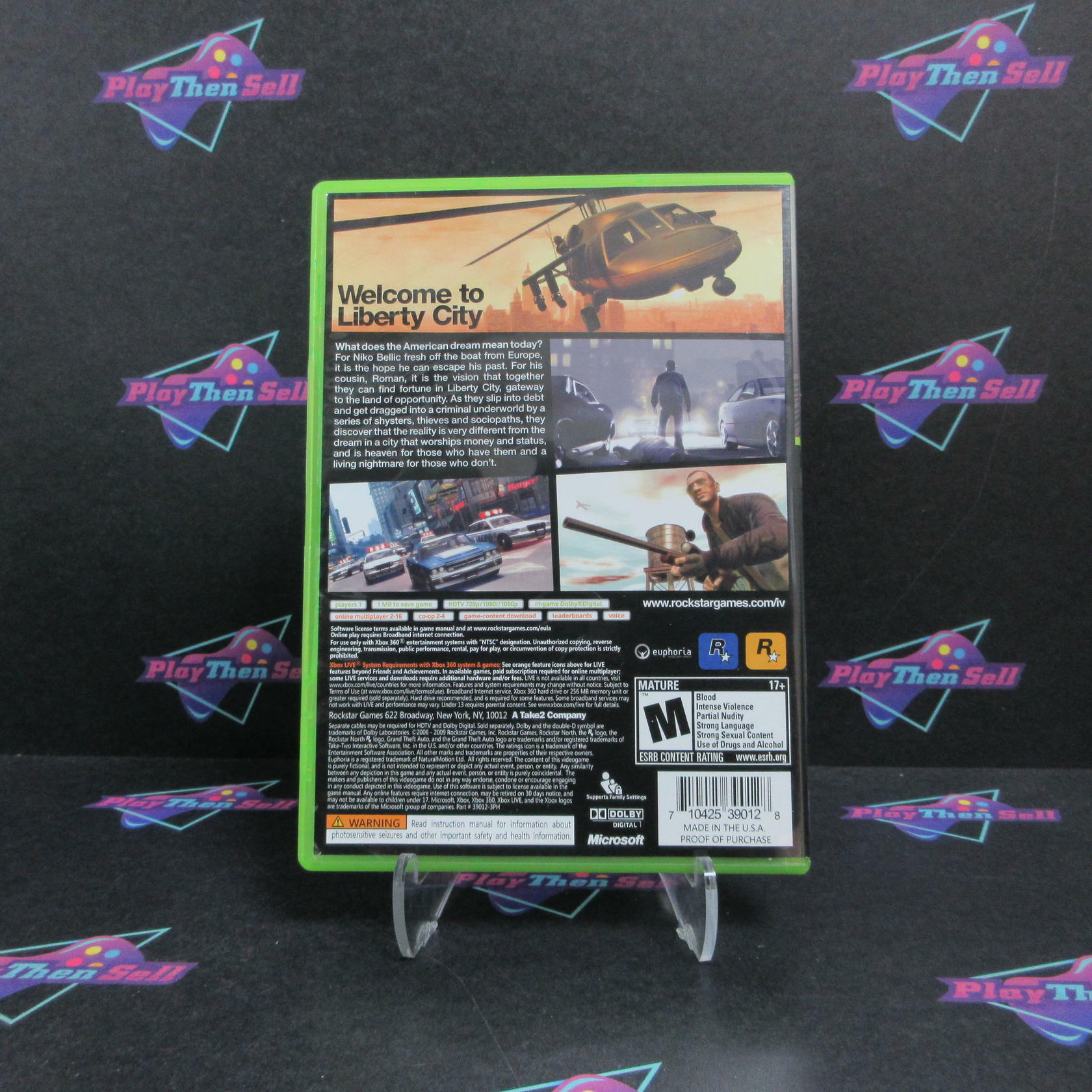 Grand Theft Auto IV - Xbox 360 PH + Map Complete - Excellent