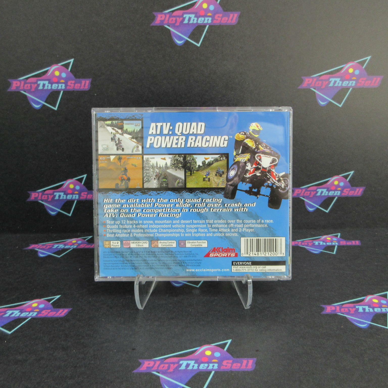 ATV Quad Power Racing PS1 PlayStation 1 + Reg Card Complete - Excellent