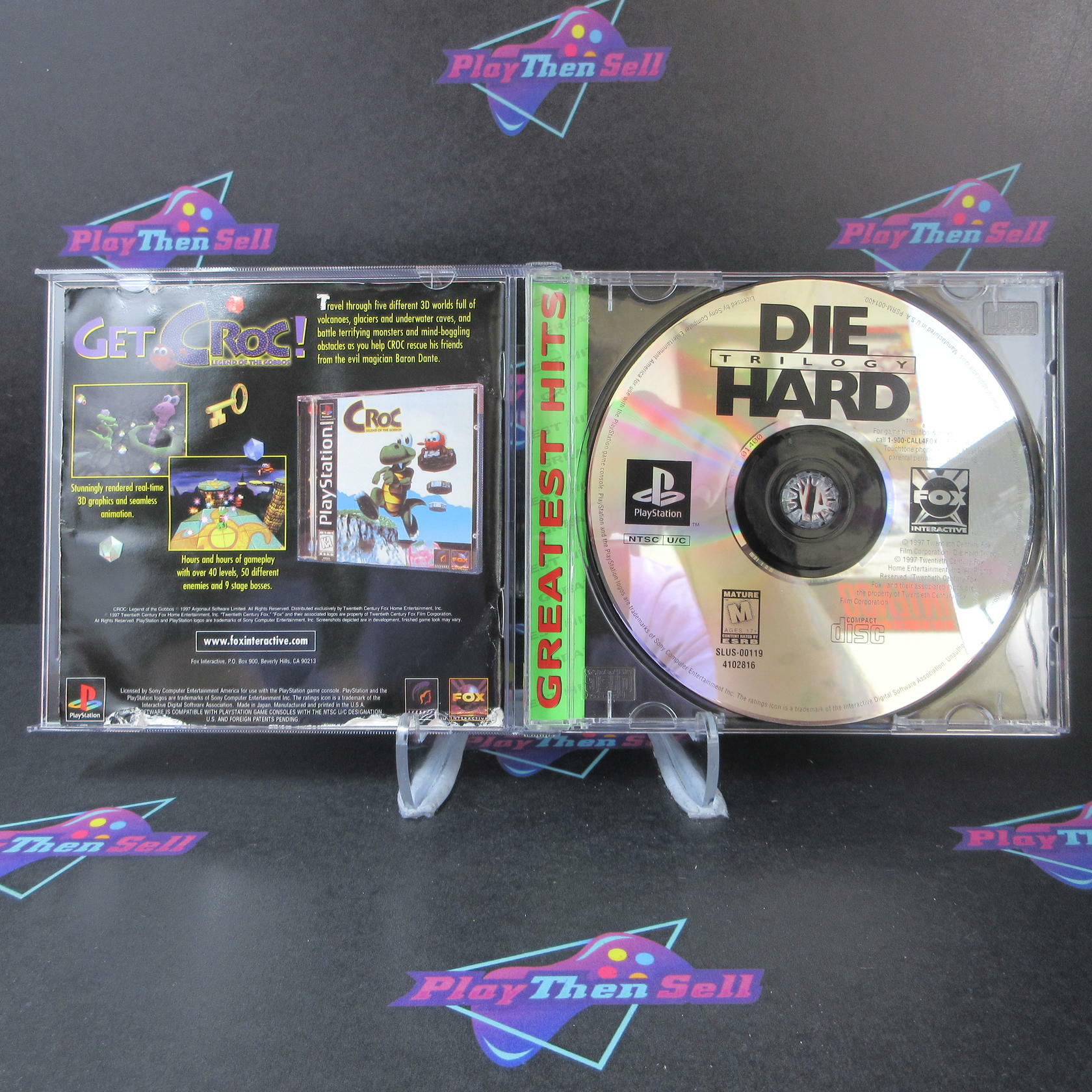 Die Hard Trilogy GH PS1 PlayStation 1 MD + Reg Card Complete CIB - Very Good