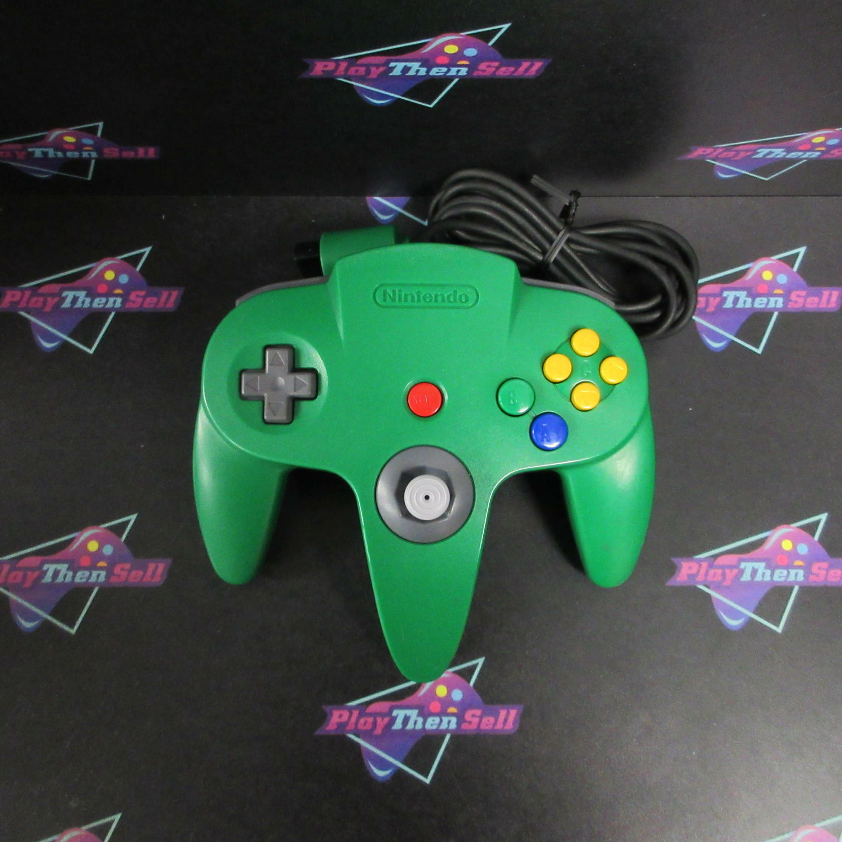 Refurbished - Green Nintendo 64 N64 Controller w/ Hall Effect Joystick Good - Refurbished