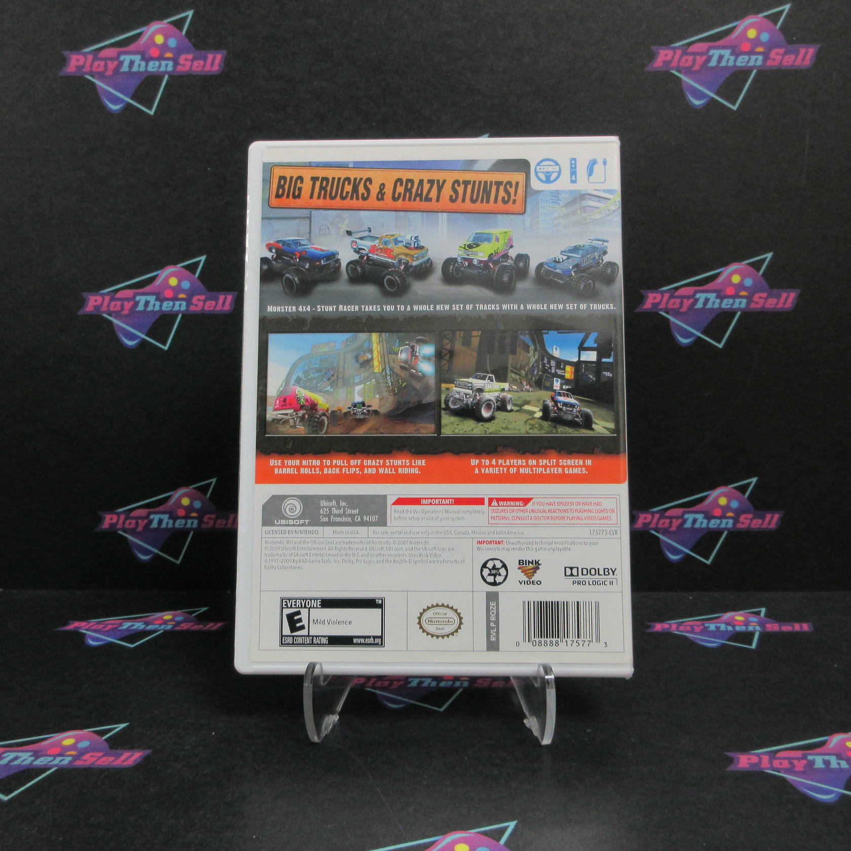 Monster 4x4 Stunt Racer Nintendo Wii DD/NM - Very Good
