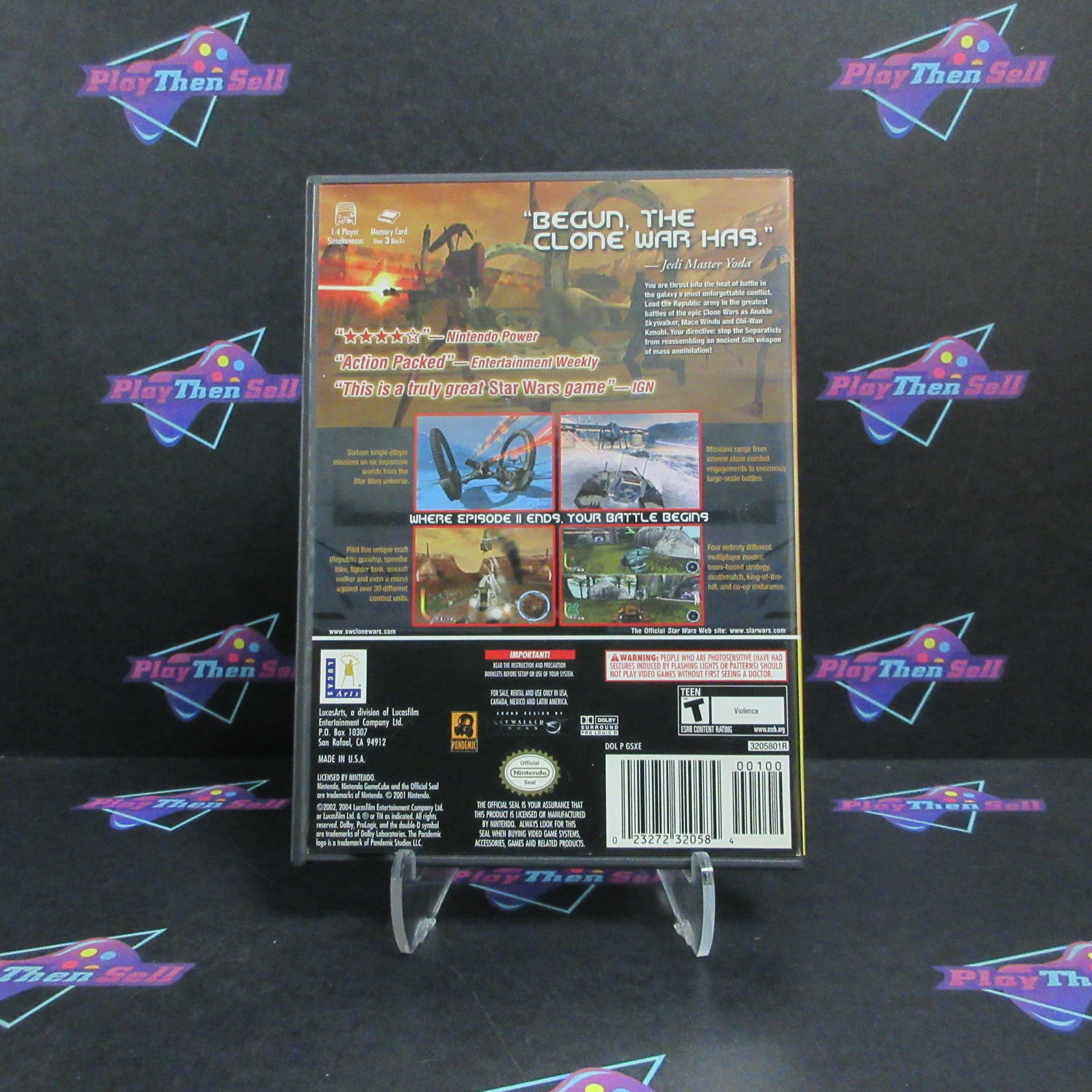 Star Wars The Clone Wars Nintendo GameCube Player's Choice AD Complete CIB - Very Good